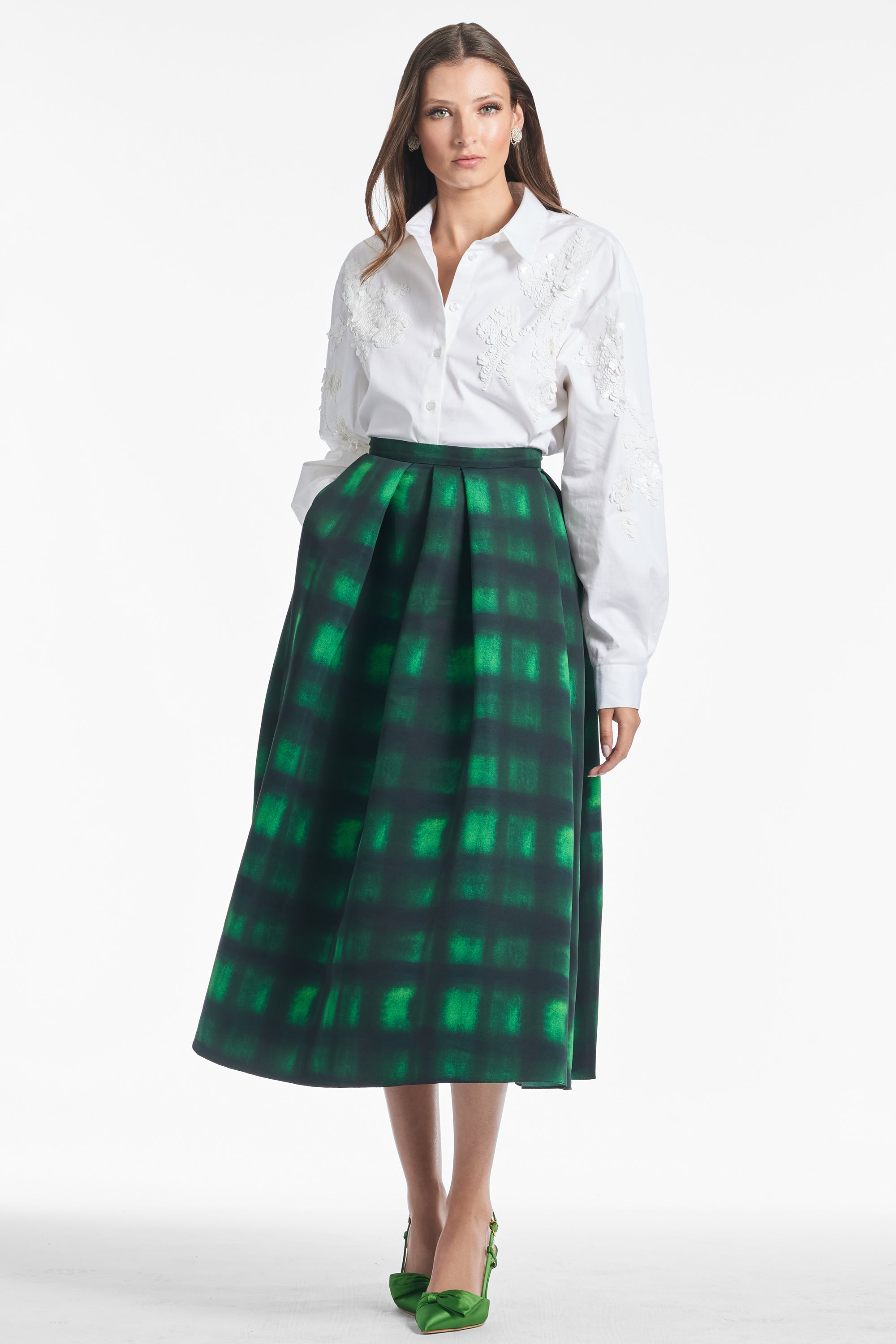 Leighton Skirt - Emerald Shibori