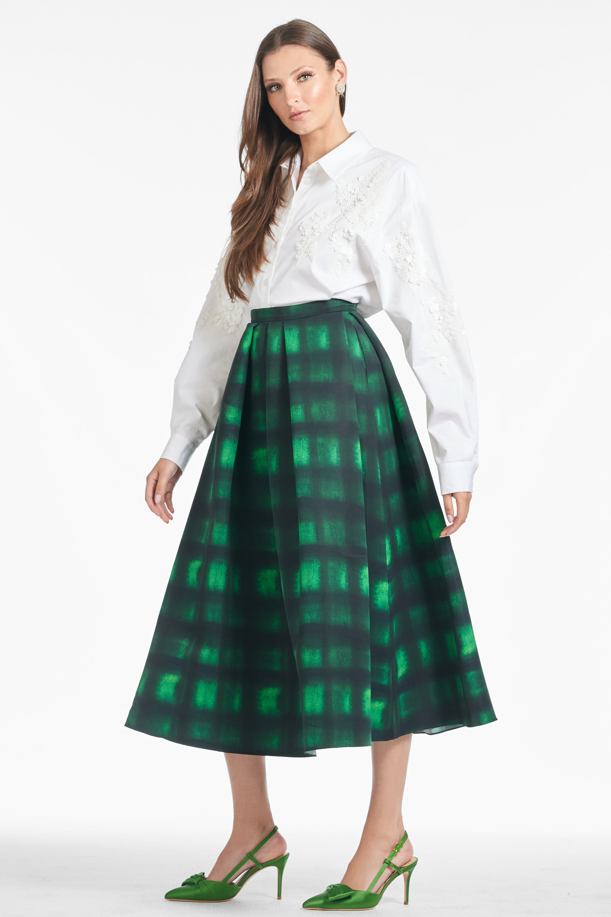 Leighton Skirt - Emerald Shibori