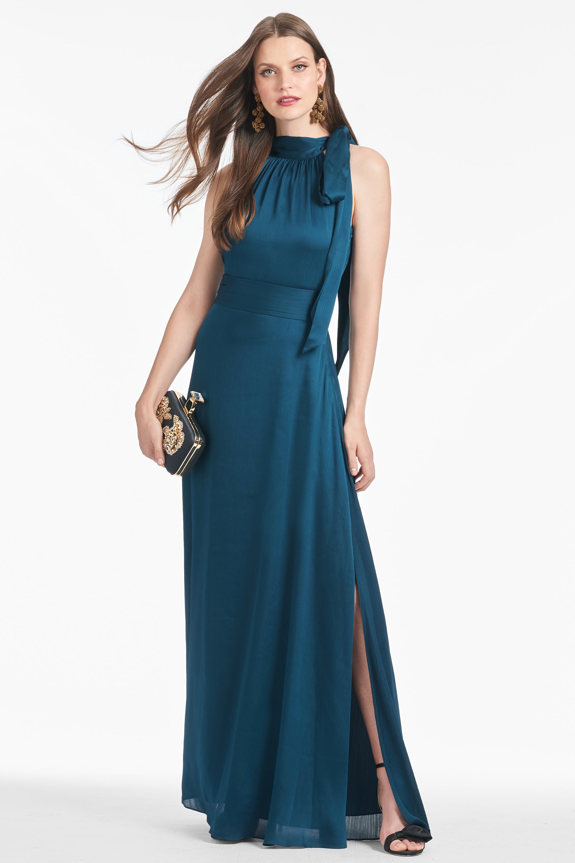 Kayla Gown - Bottle Green - Final Sale