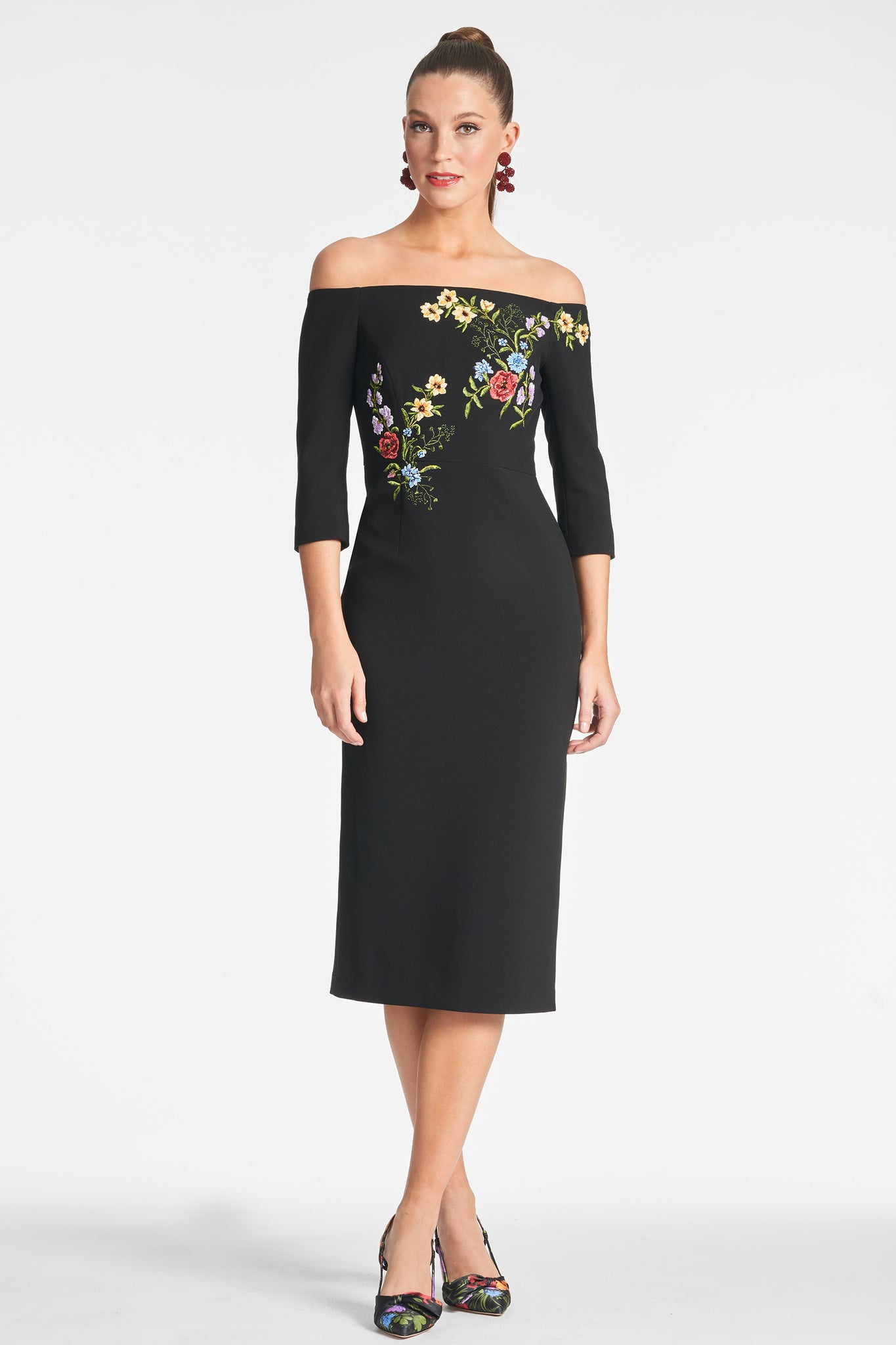 Fatima Dress - Noir Bouquet