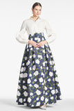 Florence Gown - Navy/Ivory Moonlit Garden - Final Sale