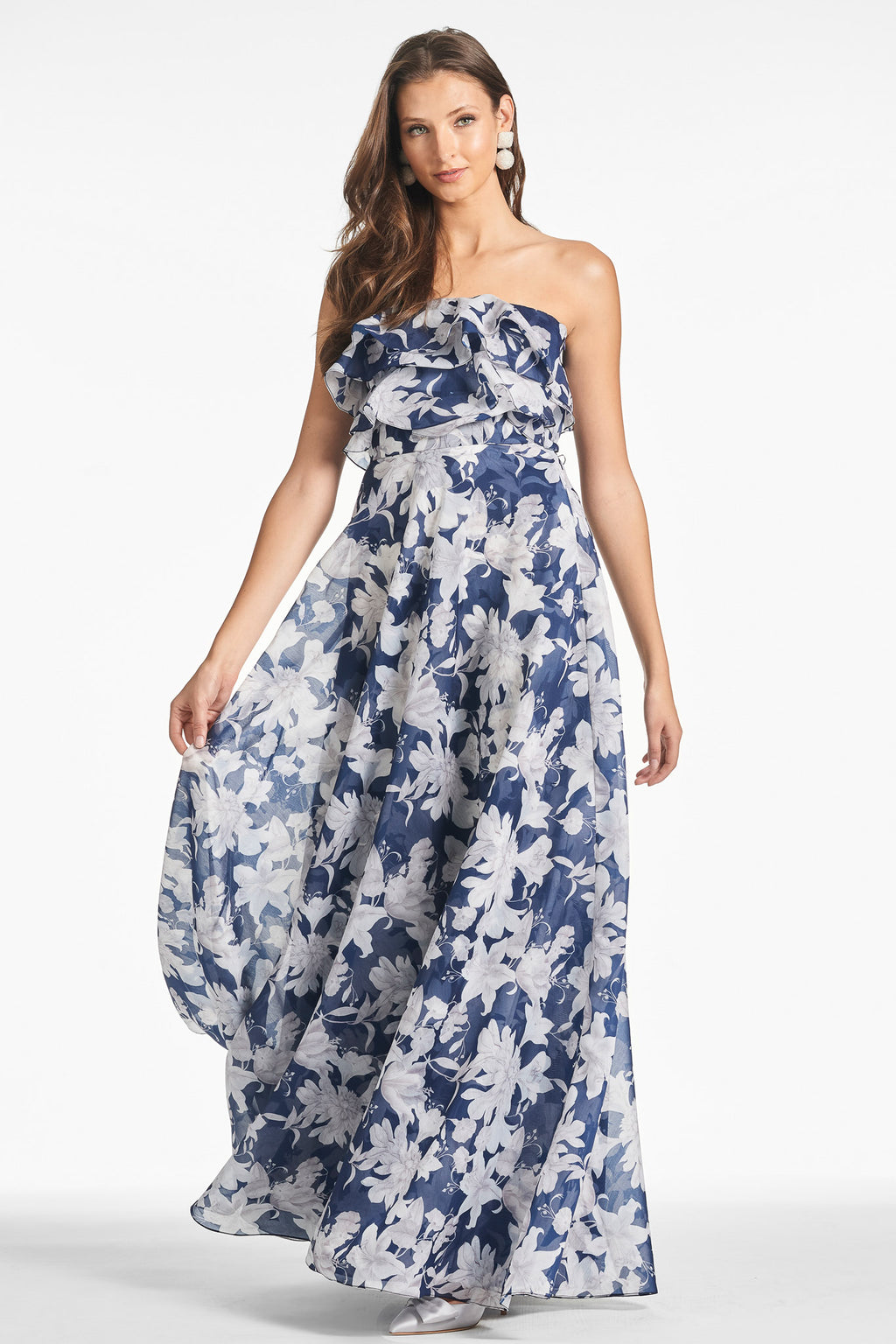 Frivolla Gown in Alto Blu Fiore - Sachin & Babi