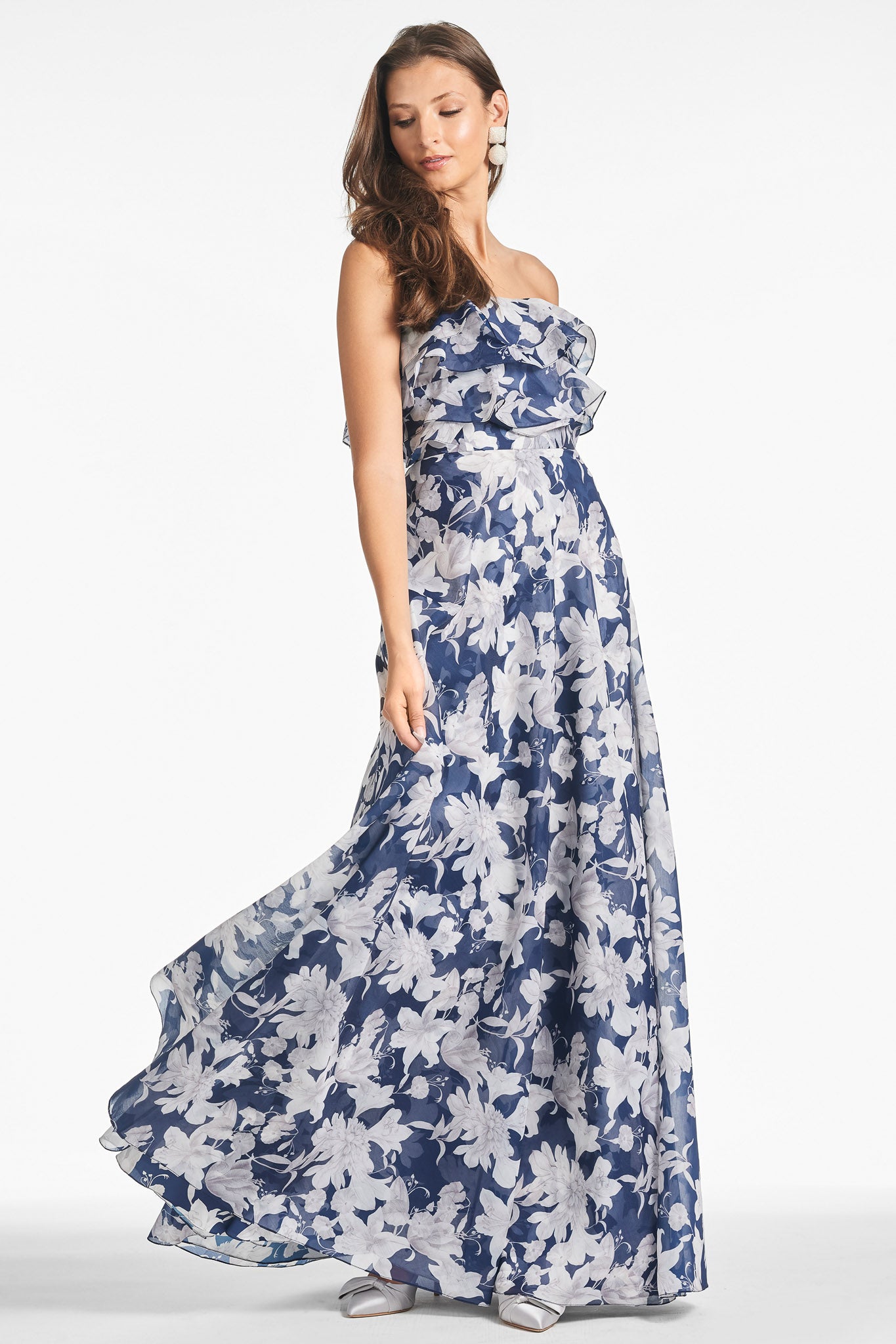 Frivolla Gown - Alto Blu Fiore - Final Sale