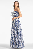 Frivolla Gown - Alto Blu Fiore - Final Sale