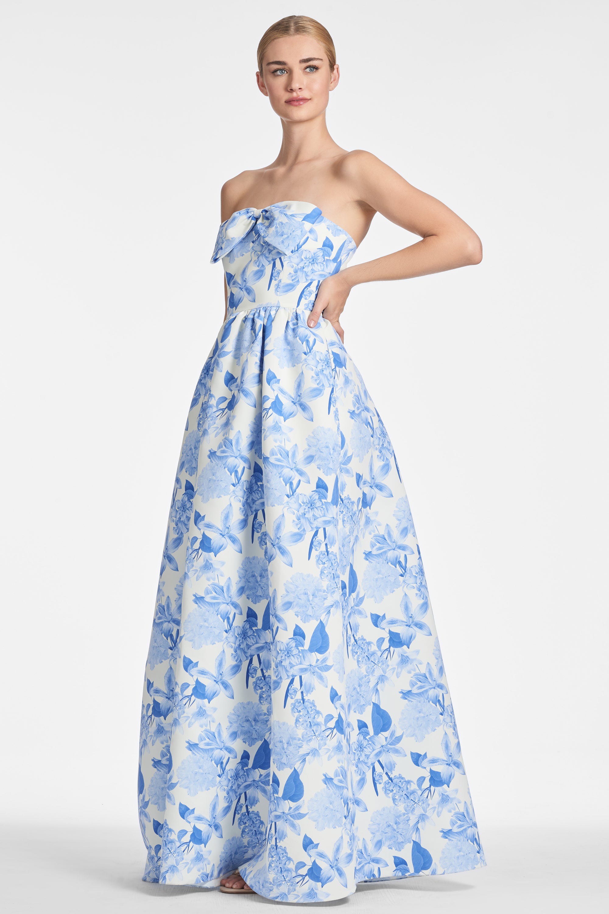 Isabeau Gown - Powder Azure Fields - Final Sale