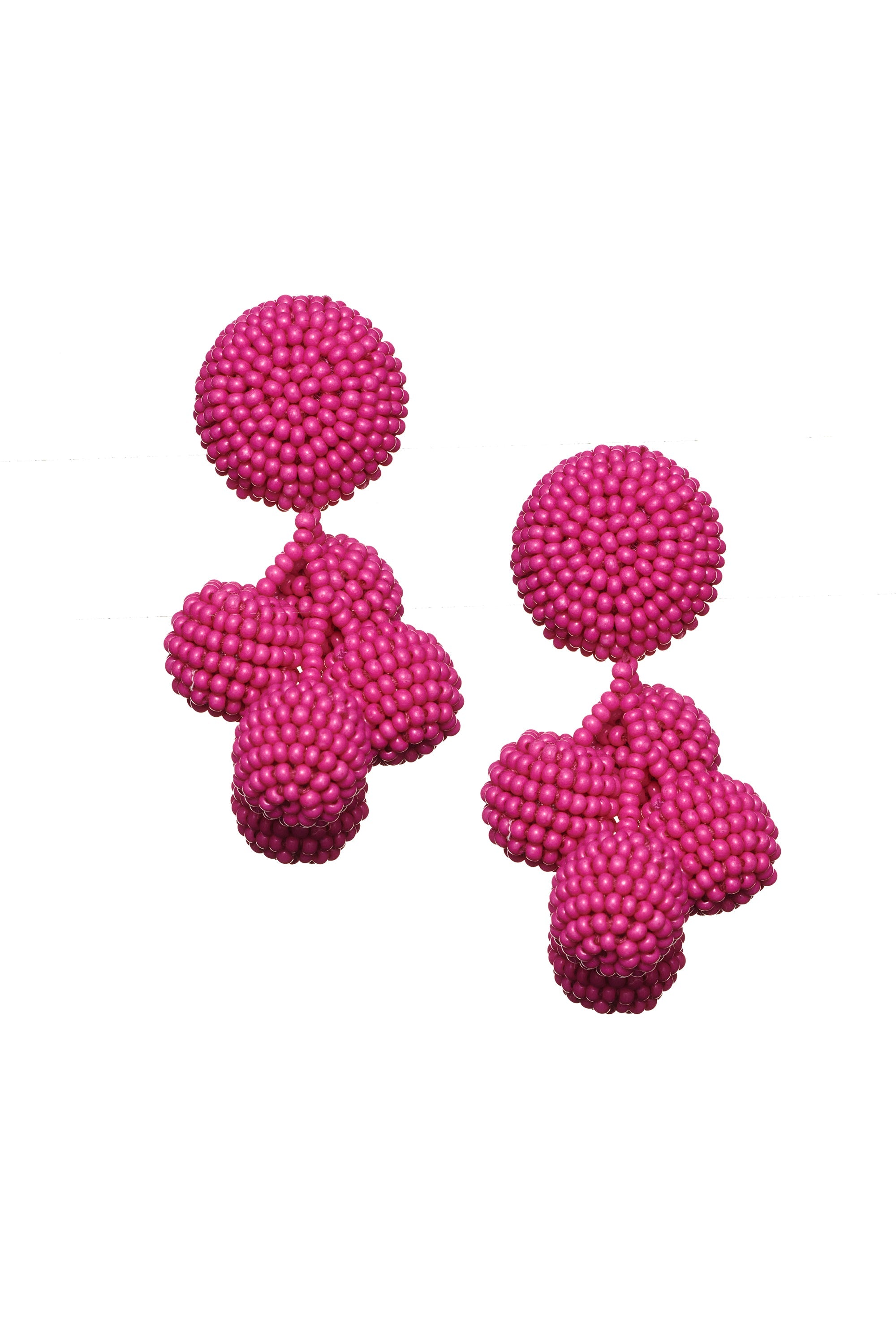 MINI COCONUTS EARRINGS - FUCHSIA