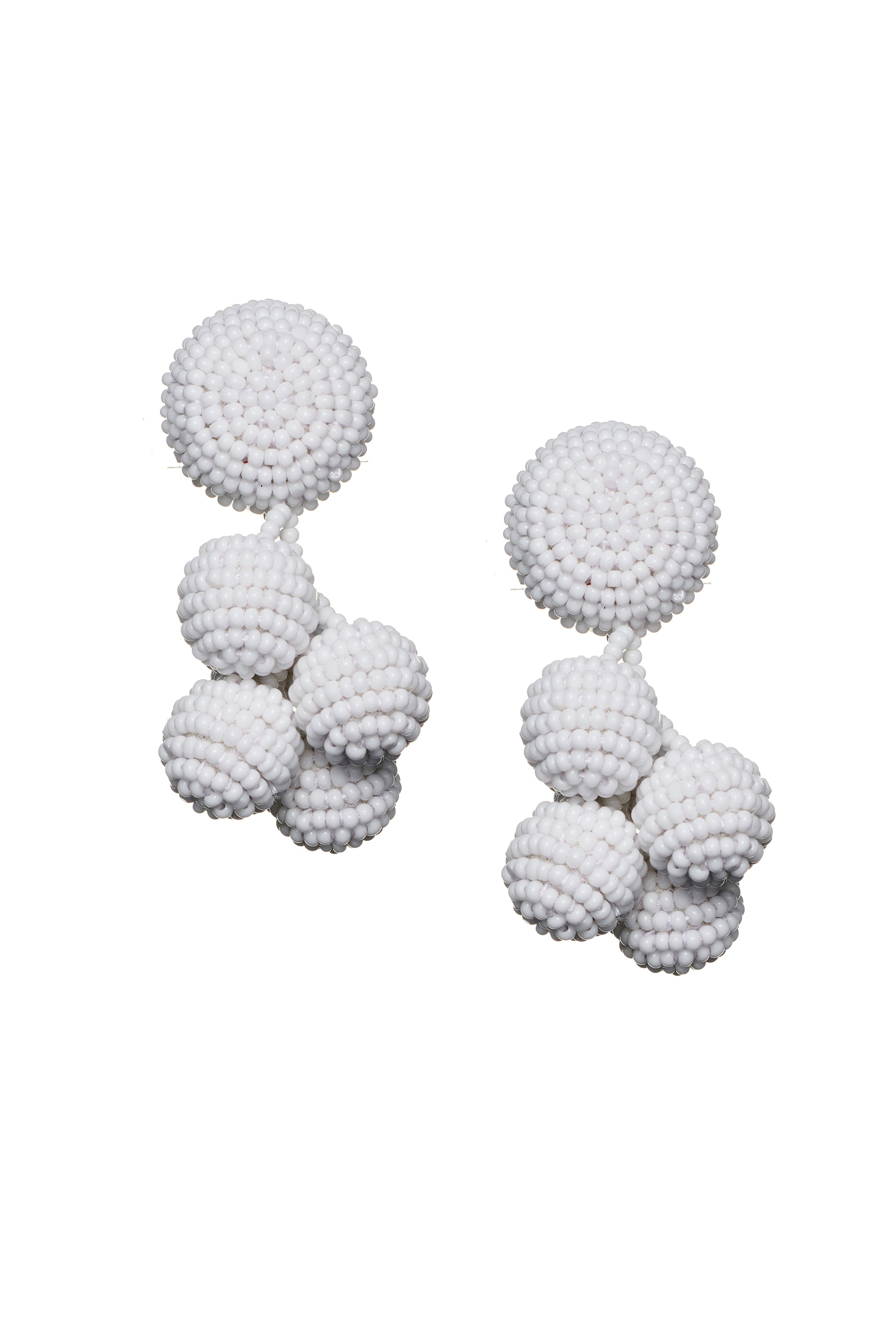 MINI COCONUTS EARRINGS - WHITE