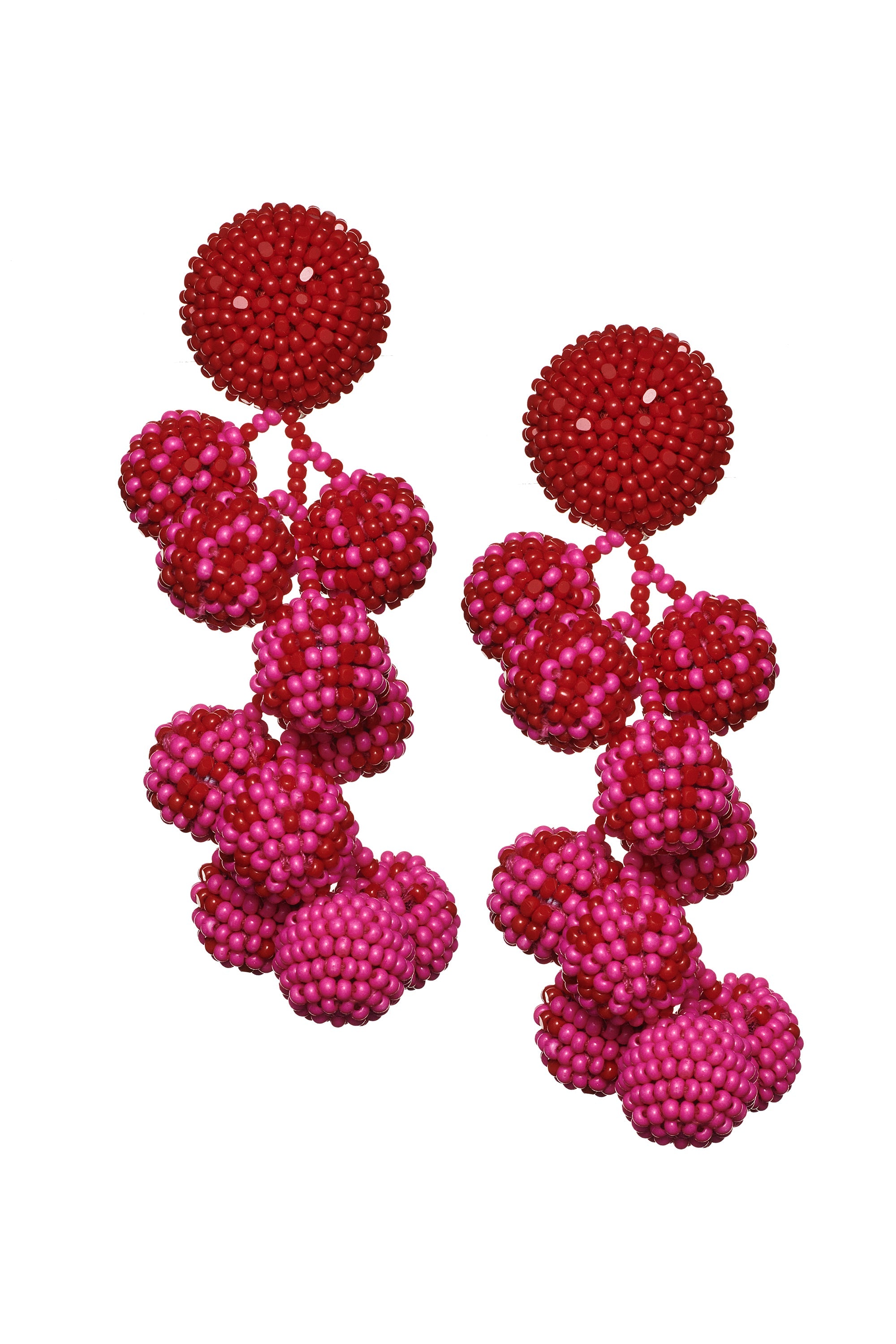 COCONUTS EARRINGS - GOJIBERRY/FUCHSIA