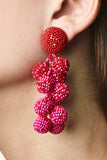 COCONUTS EARRINGS - GOJIBERRY/FUCHSIA