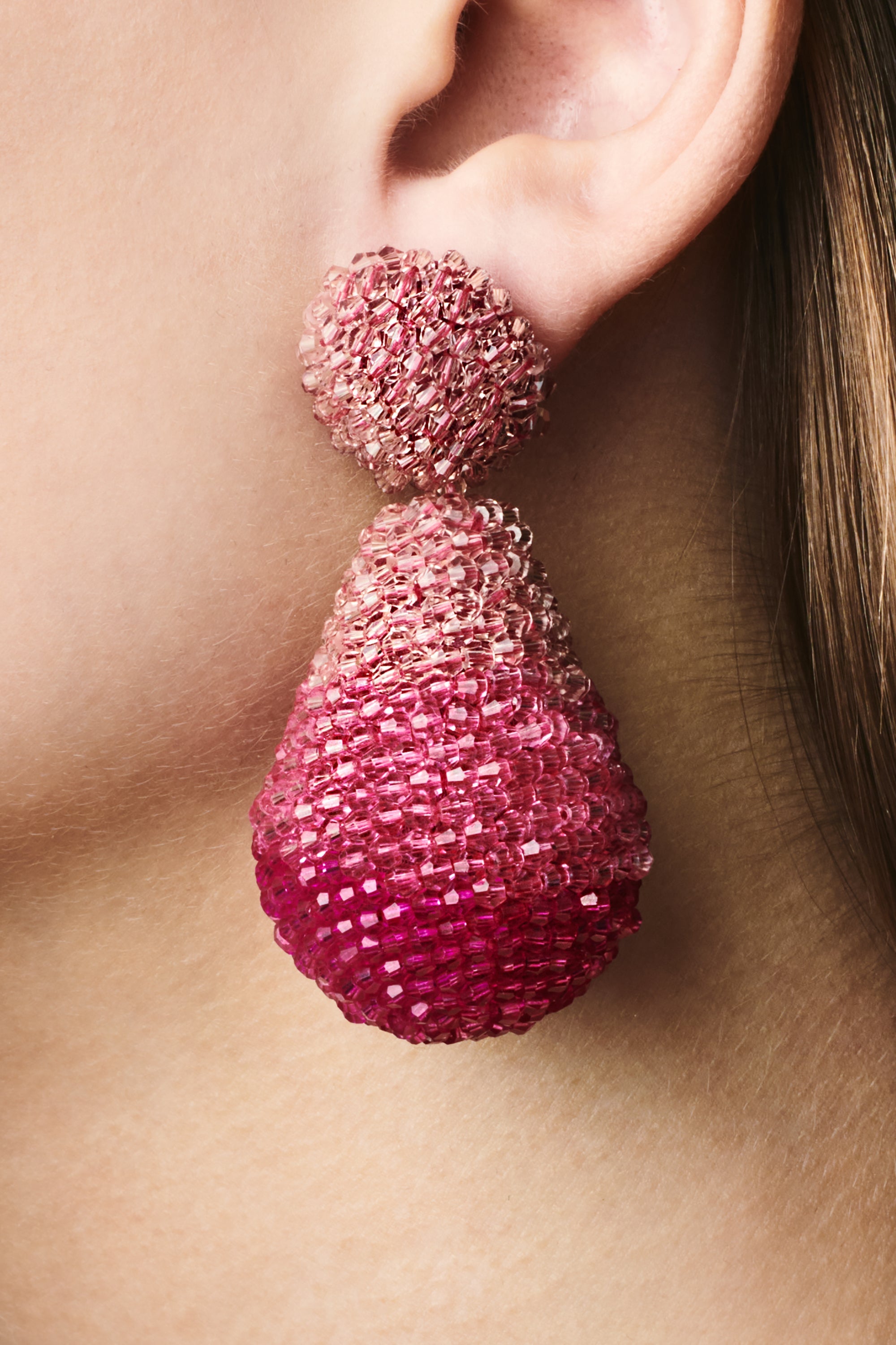 ELISE EARRINGS - RASPBERRY