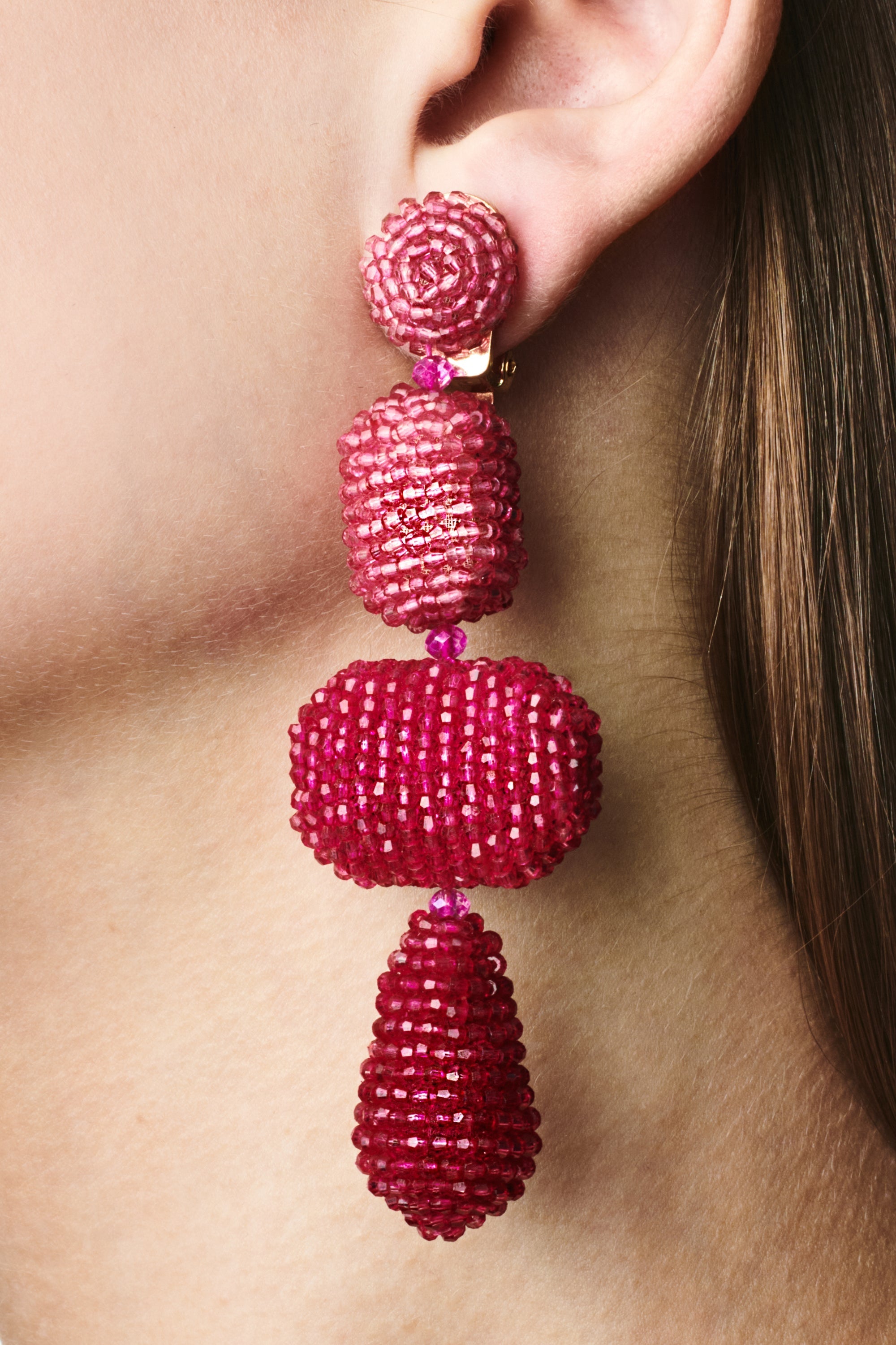 JOSEPHINE EARRINGS - RASPBERRY OMBRE