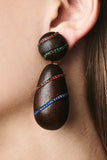 HUDSON EARRINGS - ROBLES WOOD/MULTI