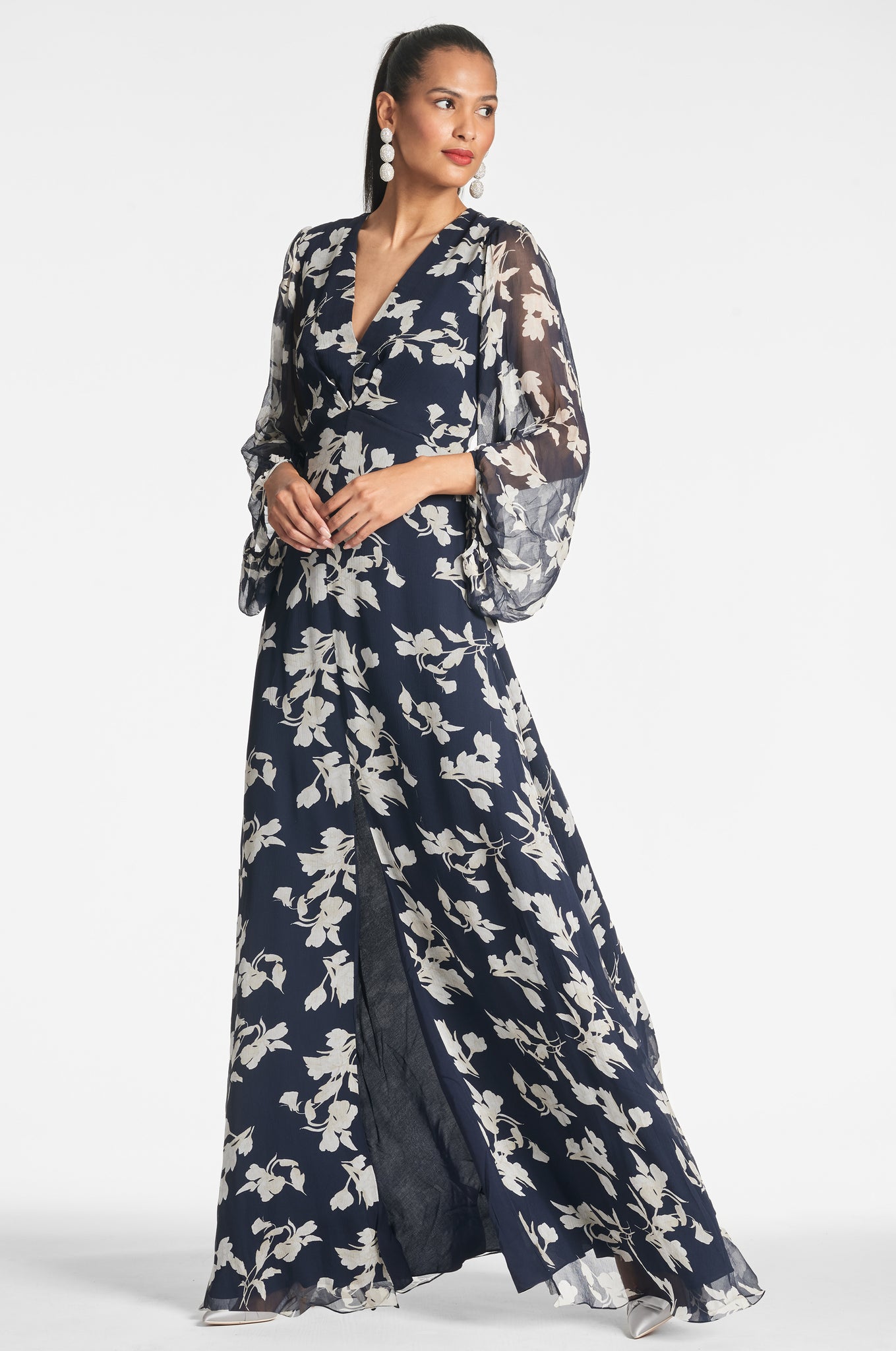 Jenny Gown - Navy Venetia Petal