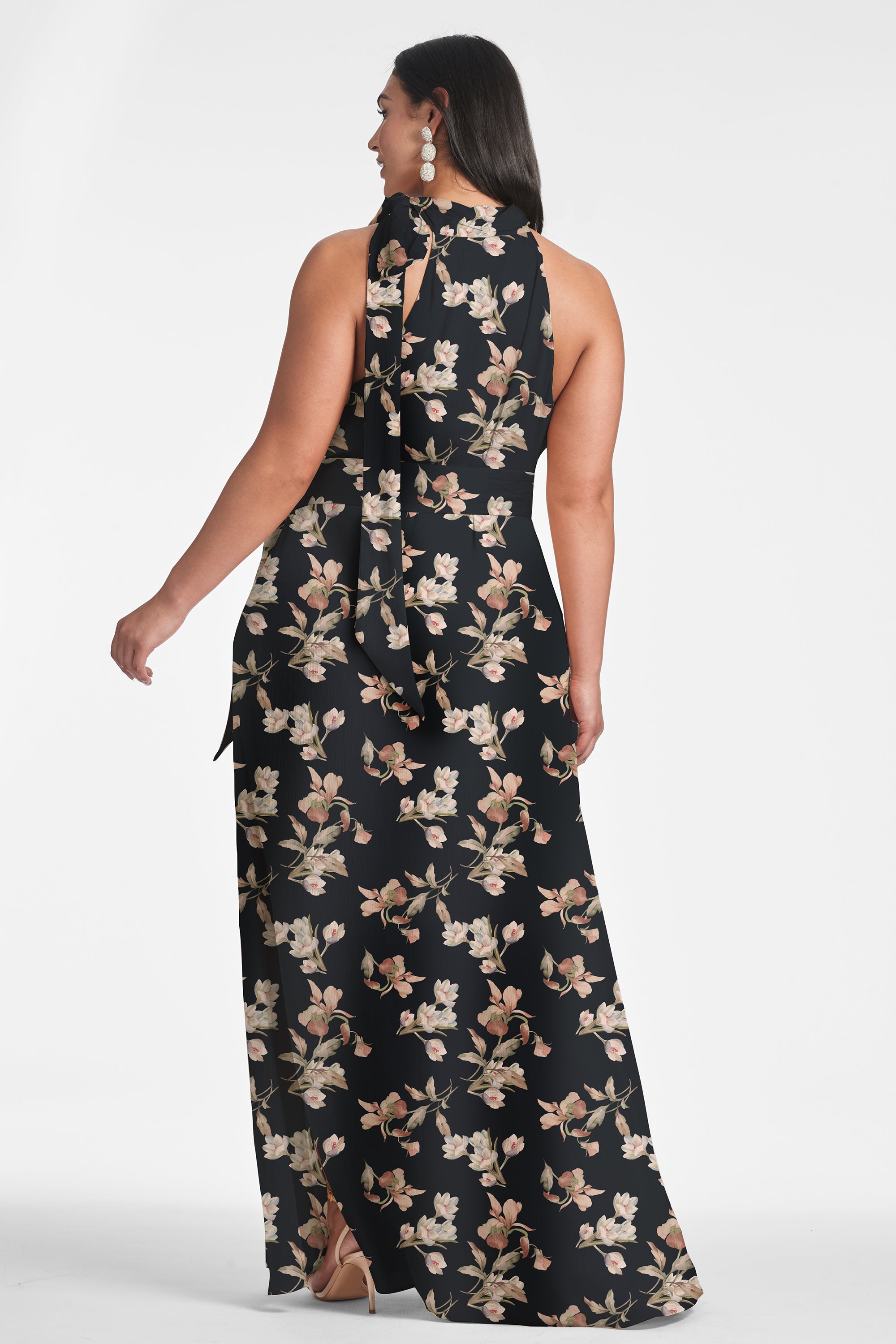 Kayla Gown - Black Venetia Petal - Final Sale