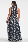 Kayla Gown - Navy Venetia Petal