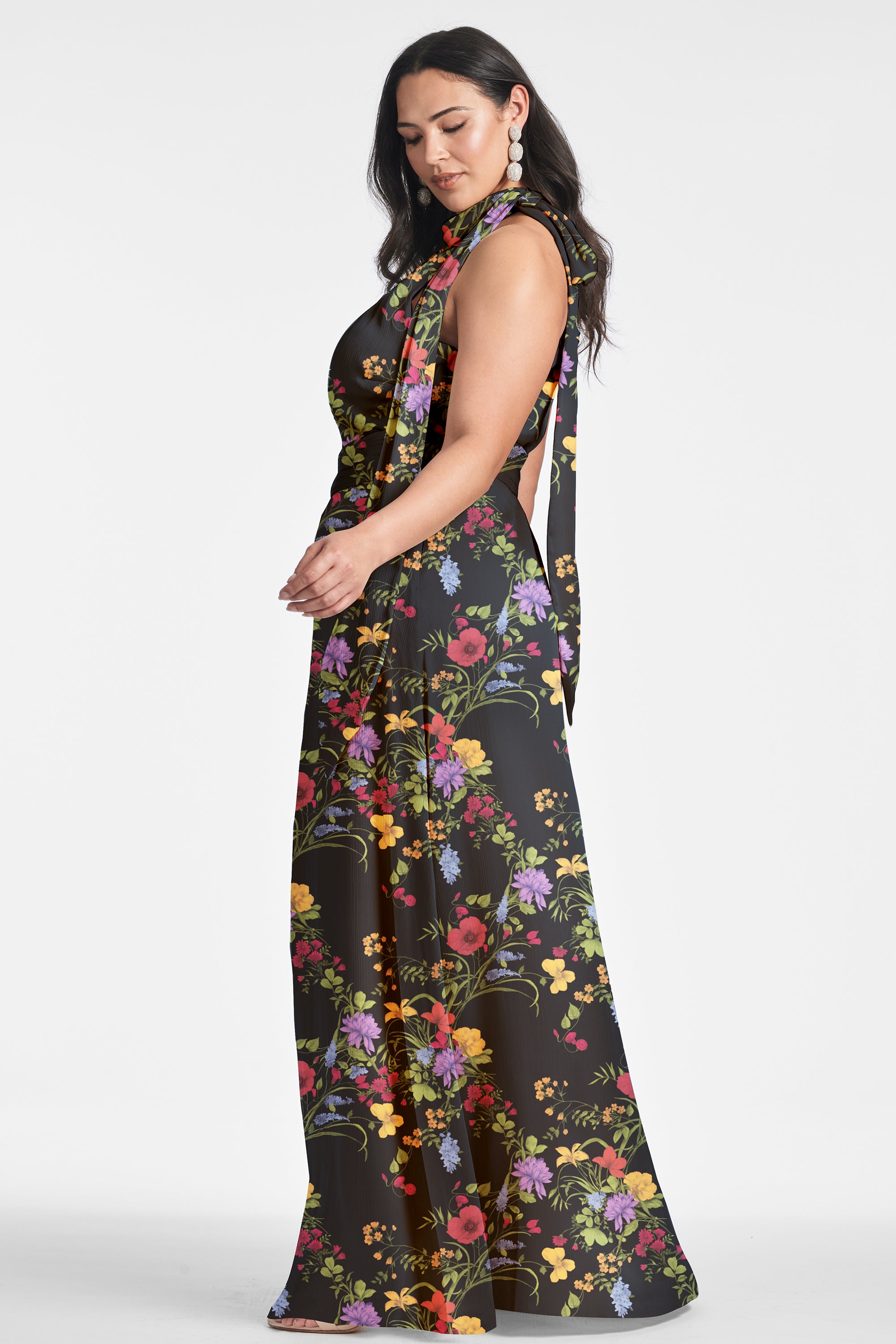 Kayla Gown - Noir Wildflower