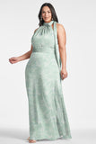 Kayla Gown - Sage Painted Floral