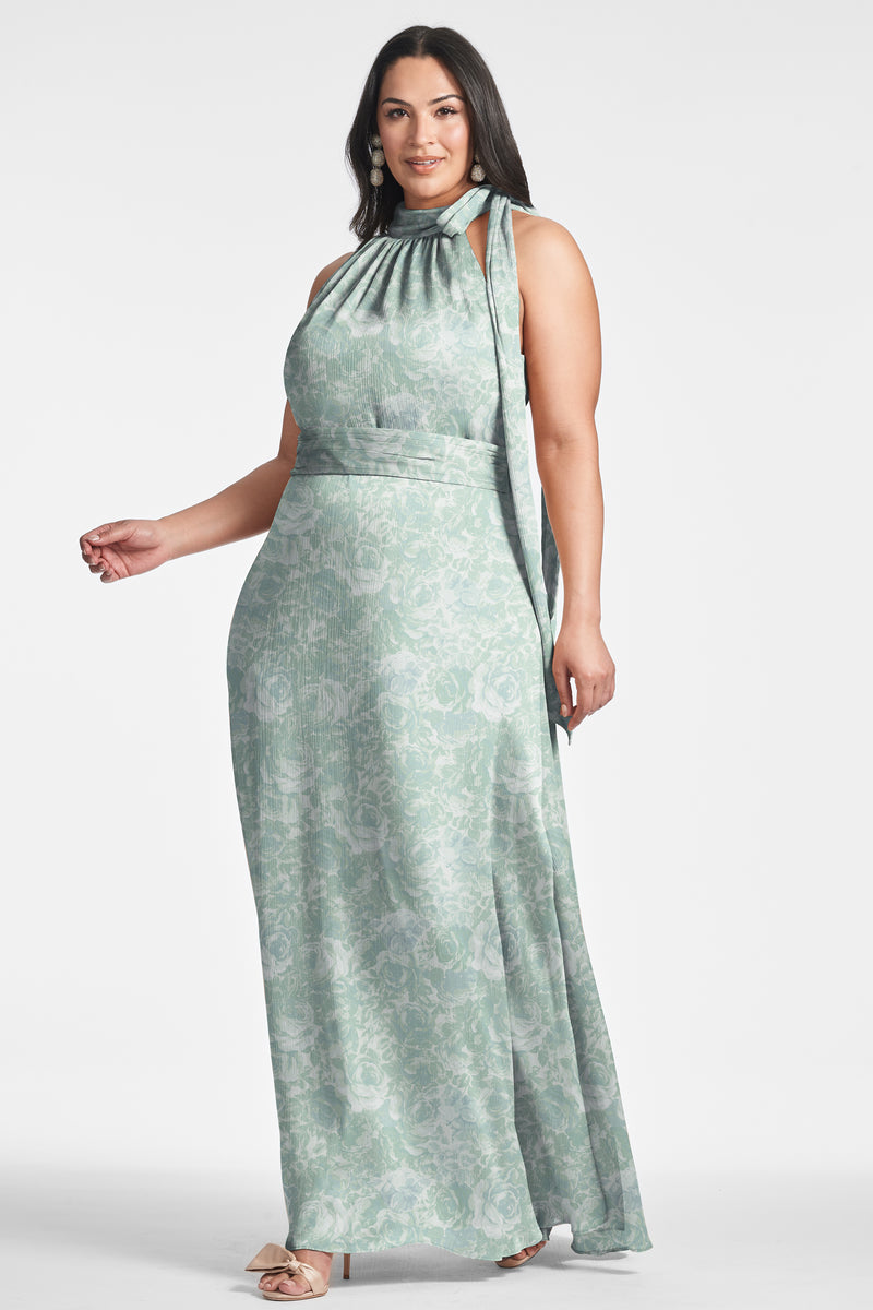 Kayla Gown - Sage Painted Floral
