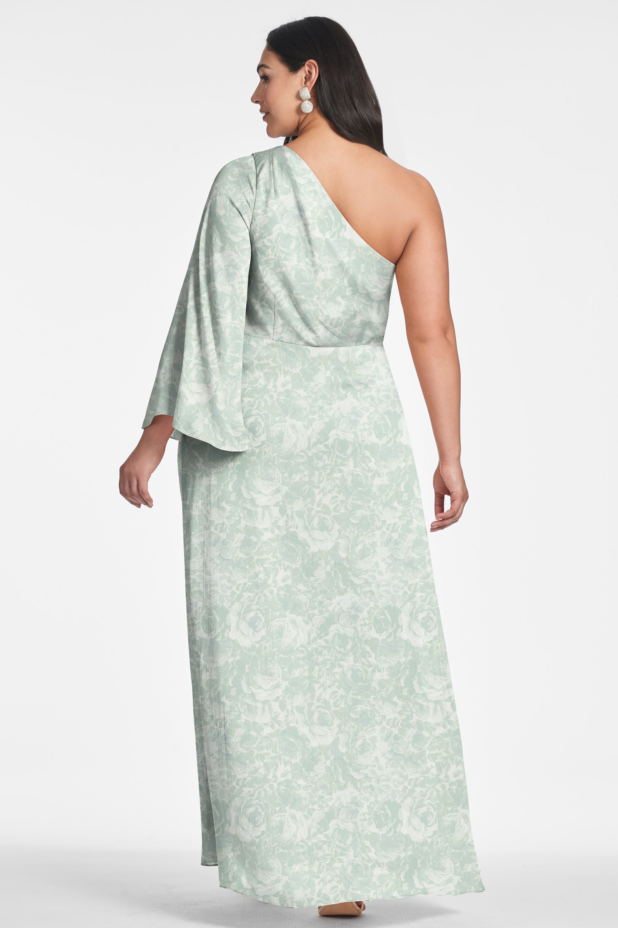 Keely Gown - Sage Painted Floral