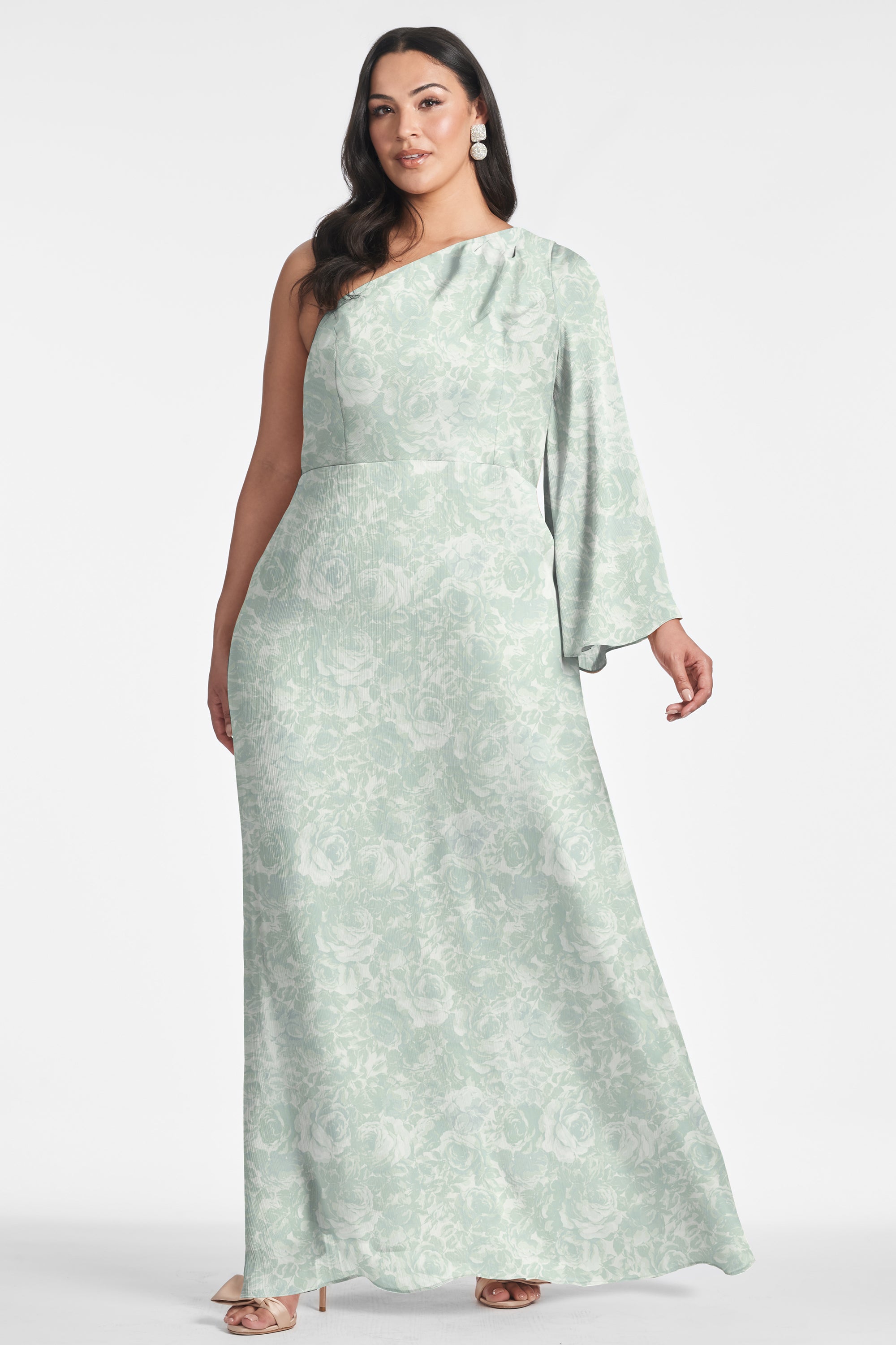 Keely Gown - Sage Painted Floral