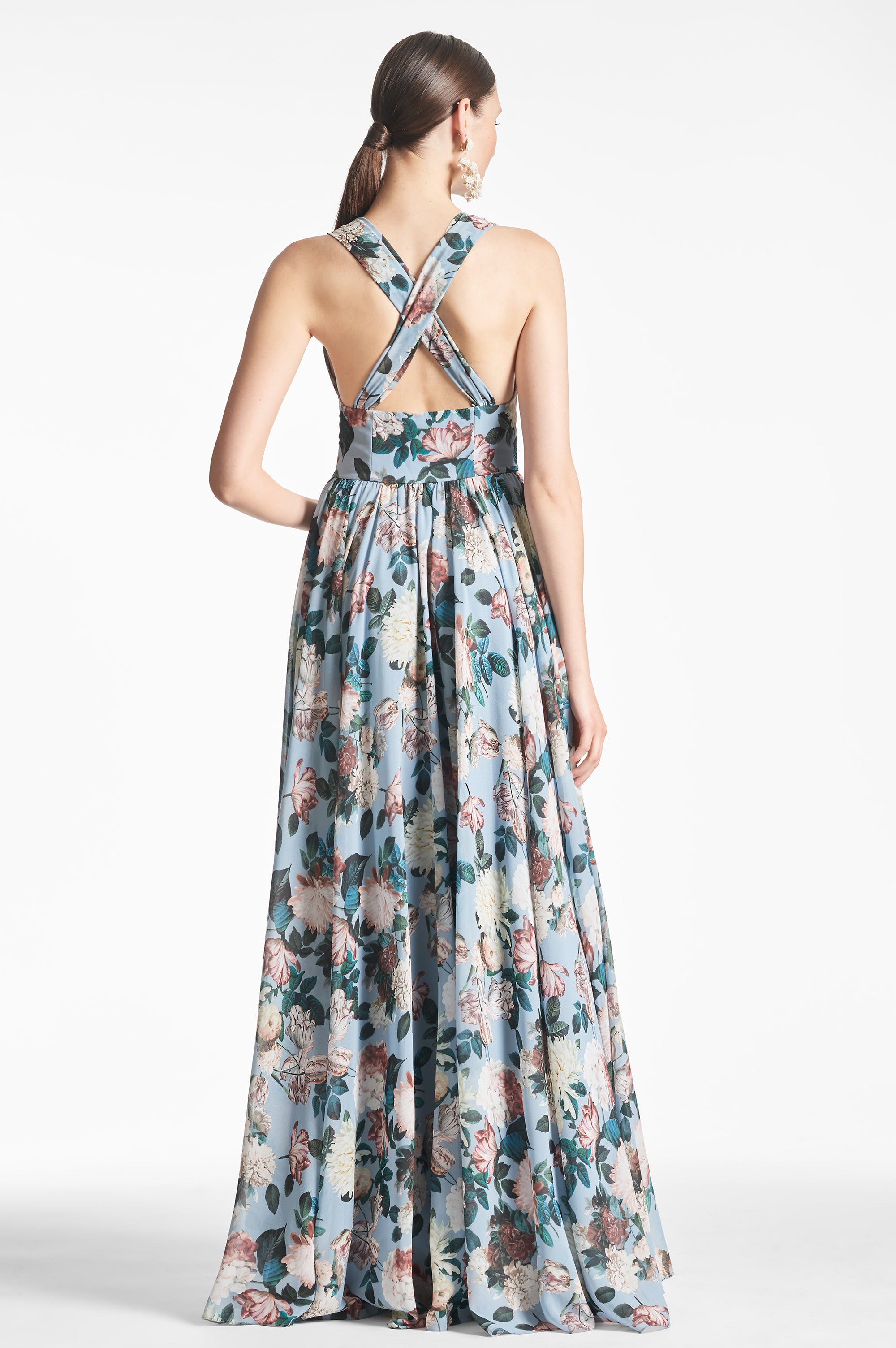 Kenzia Gown - Ice Blue Garden - Final Sale