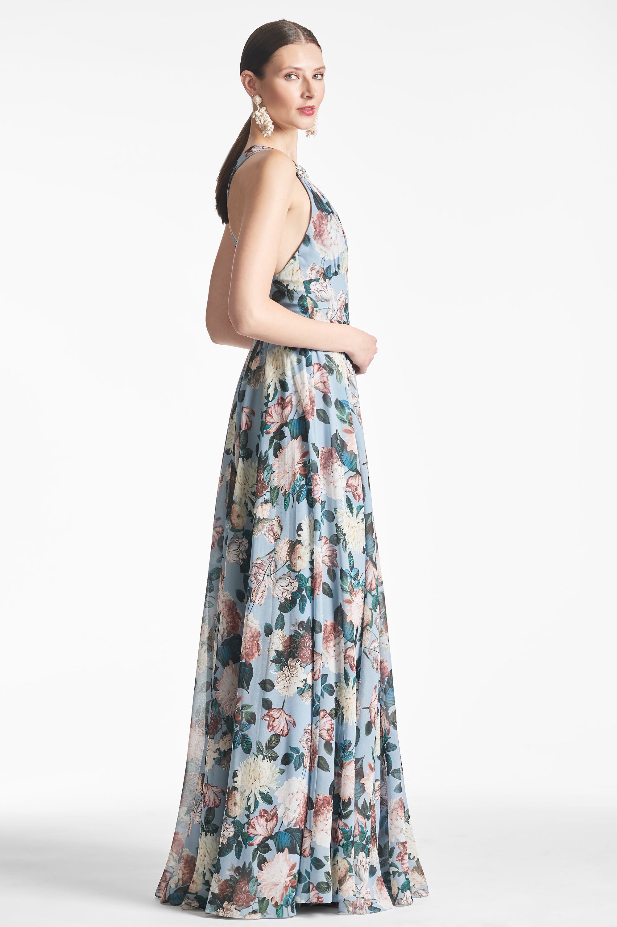 Kenzia Gown - Ice Blue Garden - Final Sale