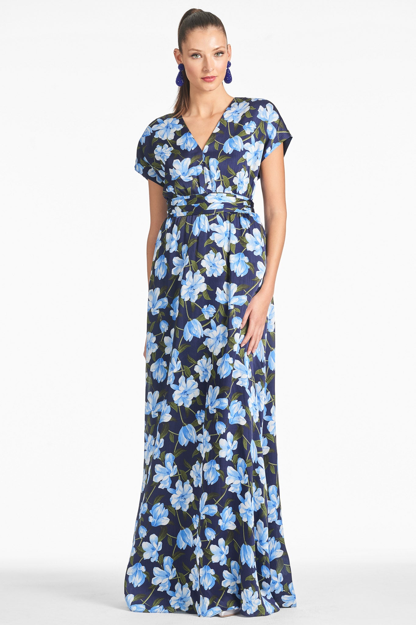 Leah Gown - Ocean Blue Magnolia - Final Sale