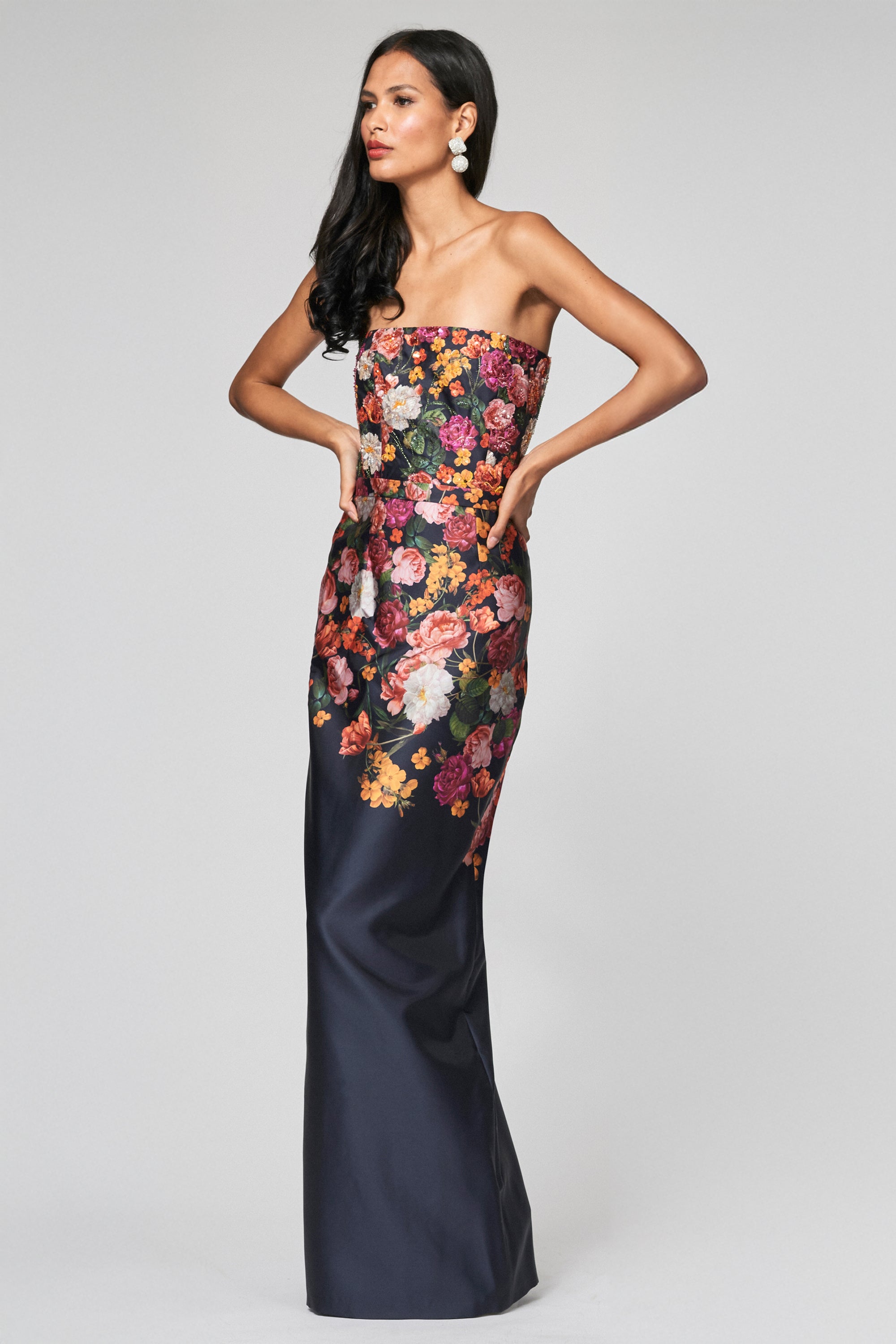 EMBELLISHED SABINE GOWN - MIDNIGHTS MAGIC BLOOMS