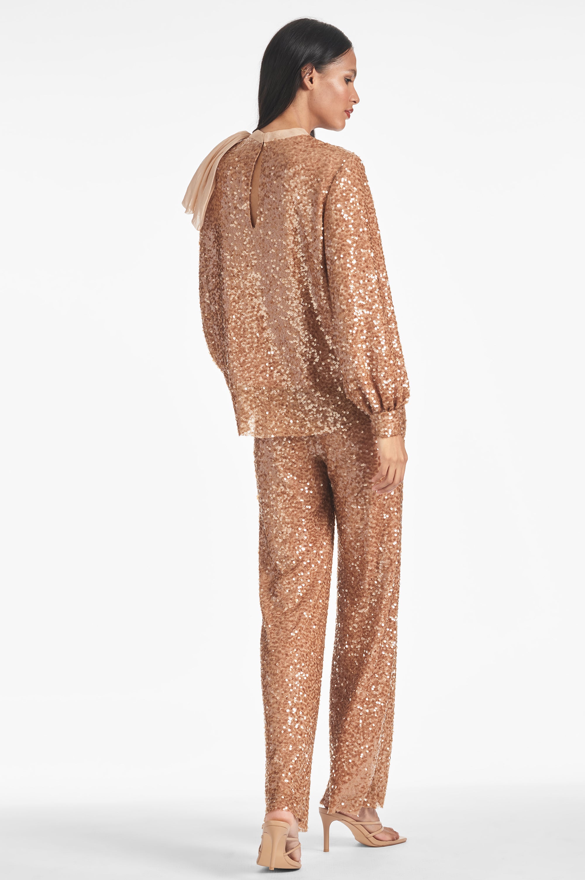 Sequin Bri Pant - Honey - Final Sale