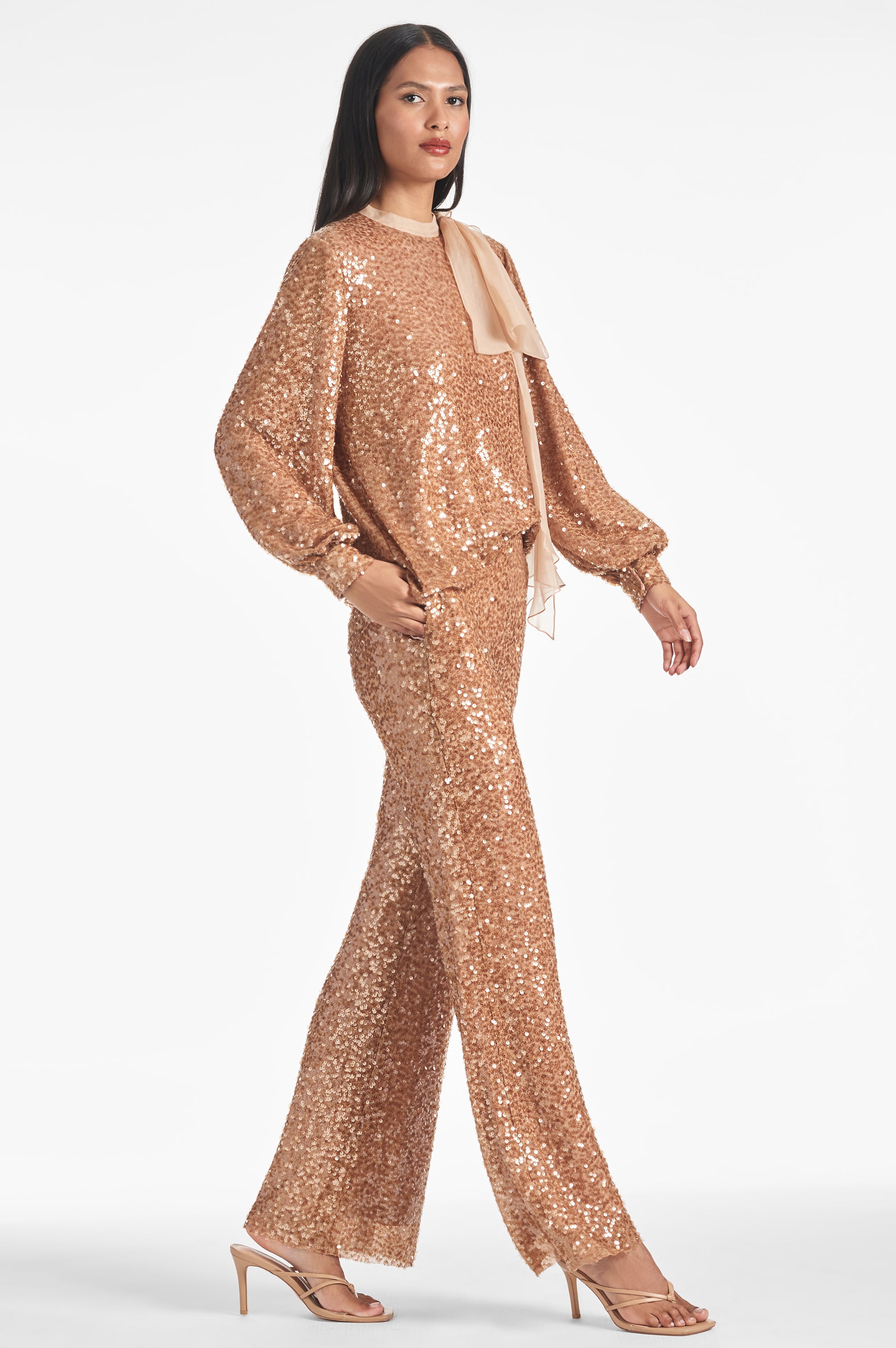 Sequin Bri Pant - Honey - Final Sale