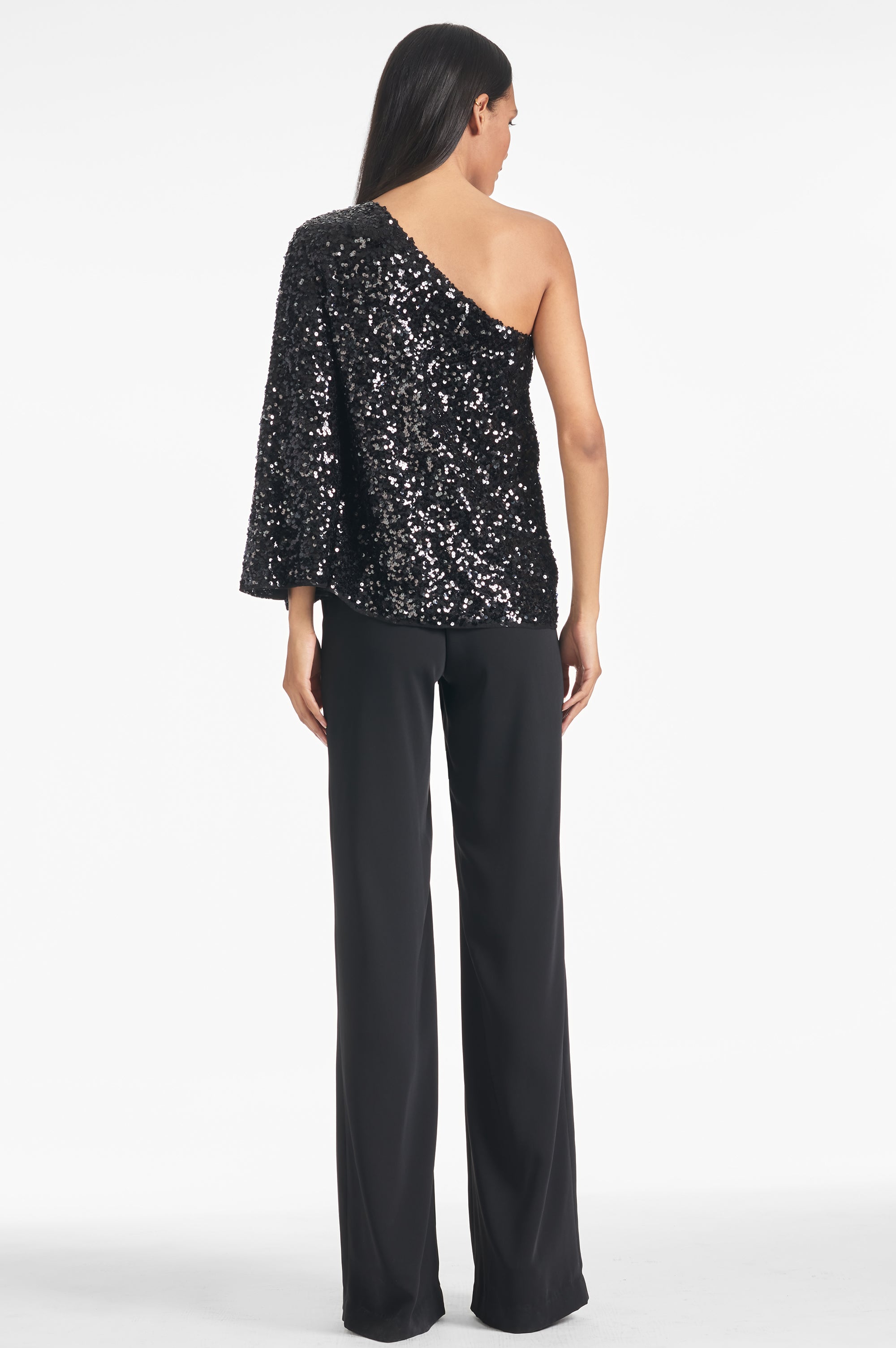 Morgan Top - Black Sequins