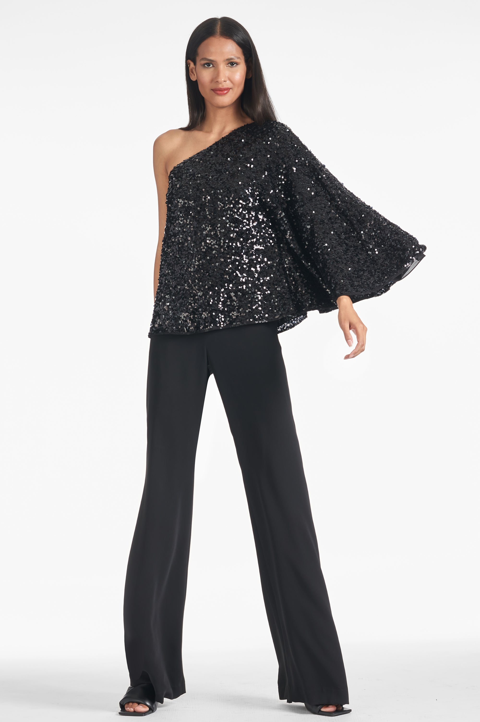 Morgan Top - Black Sequins