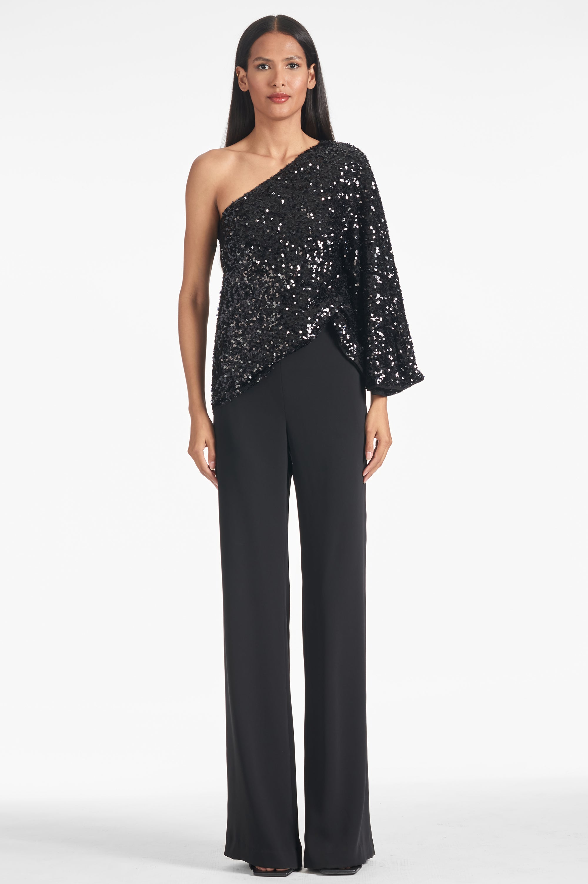 Morgan Top - Black Sequins