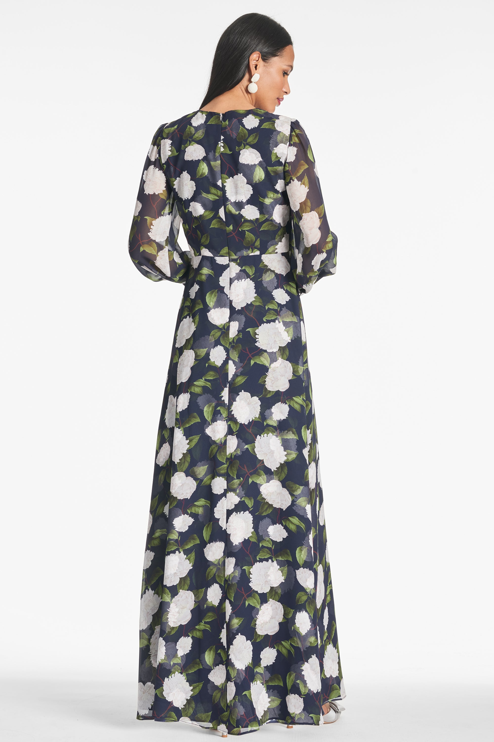 PENNY MAXI DRESS - NAVY/IVORY MOONLIT GARDEN