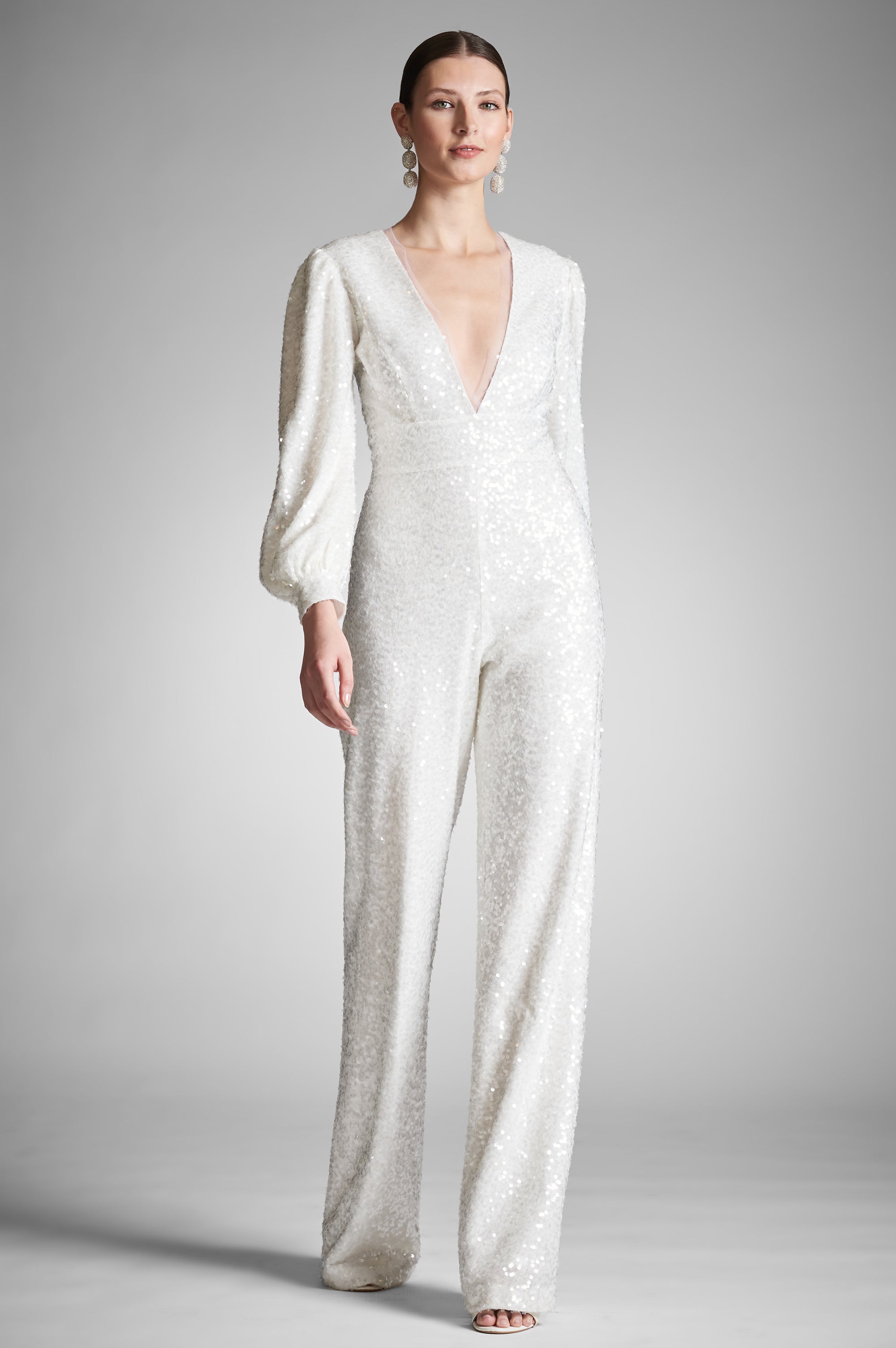 Presly Jumpsuit - Ivory Sequins