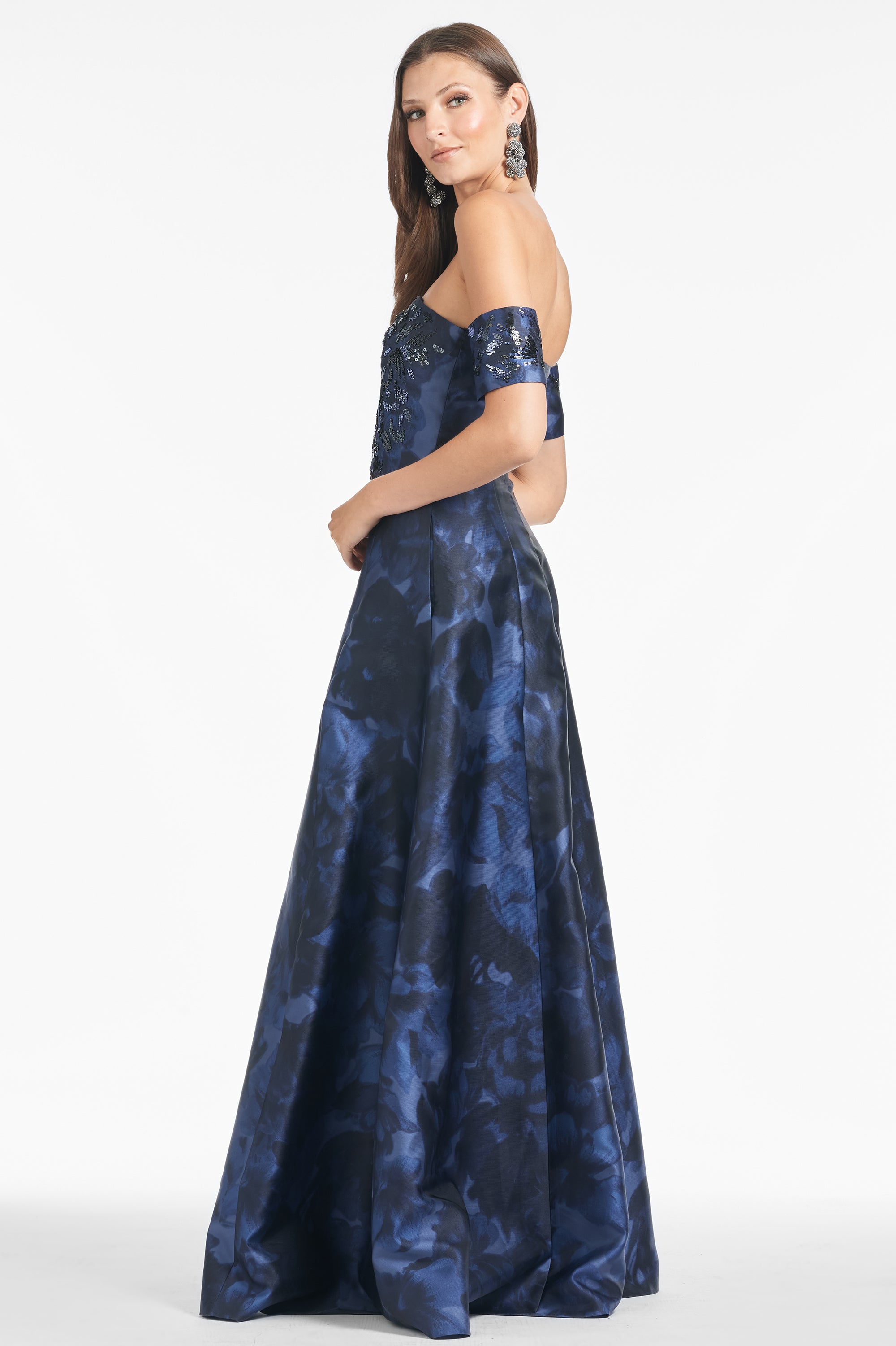 VIVIEN GOWN - DEEP OCEAN BOUQUET