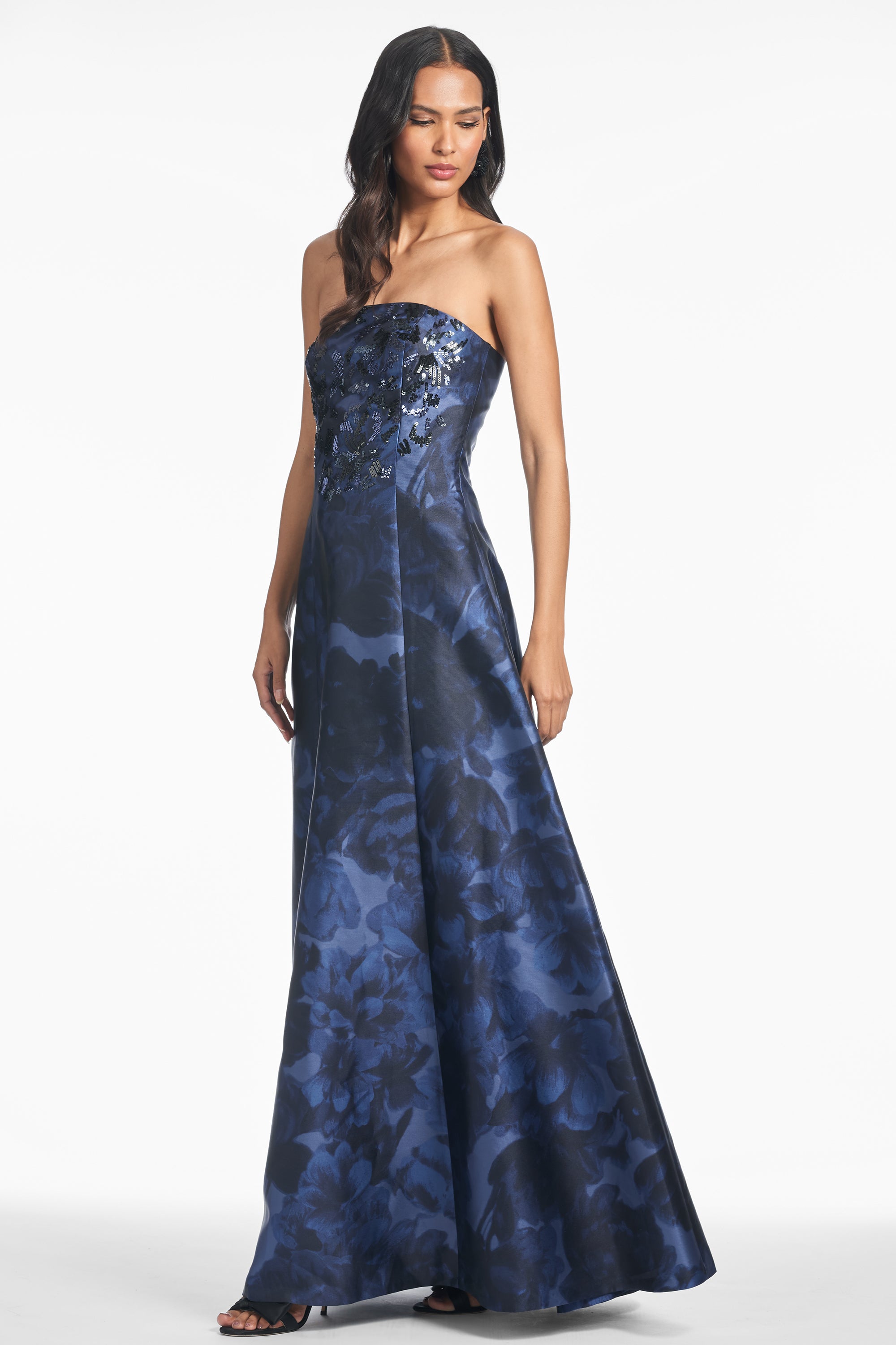 VIVIEN GOWN - DEEP OCEAN BOUQUET