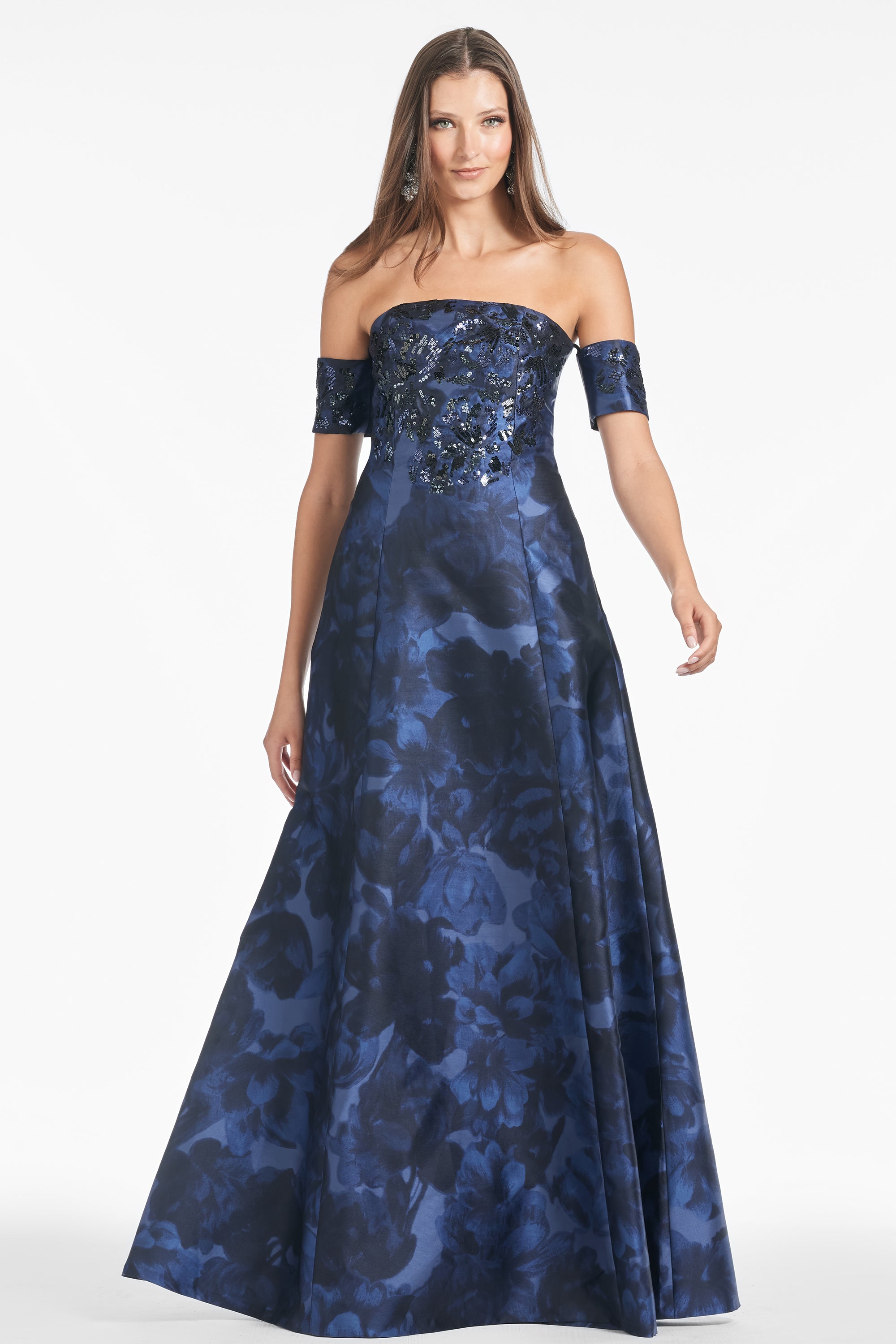 VIVIEN GOWN - DEEP OCEAN BOUQUET