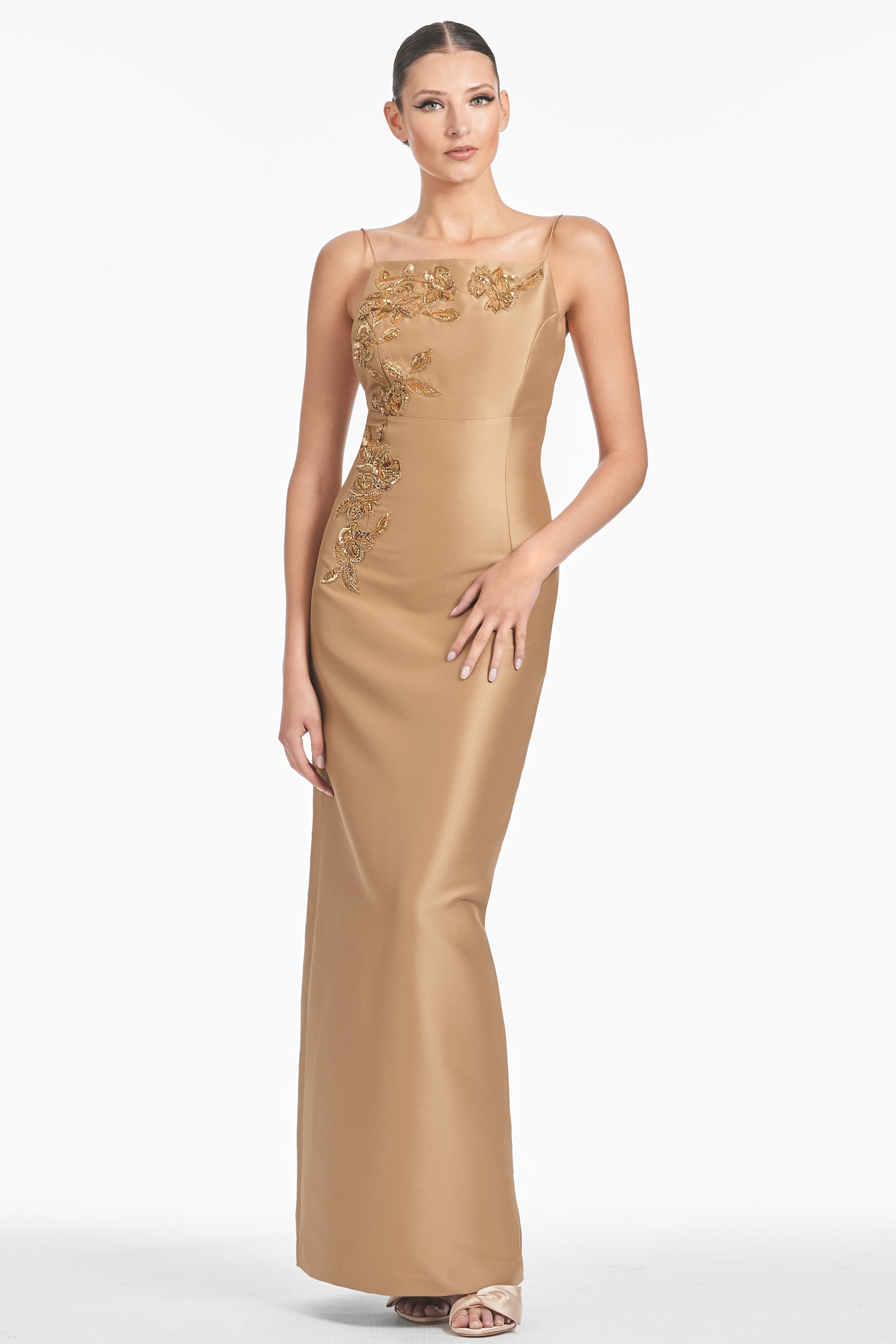 Embellished Pryce Gown - Chestnut Gold