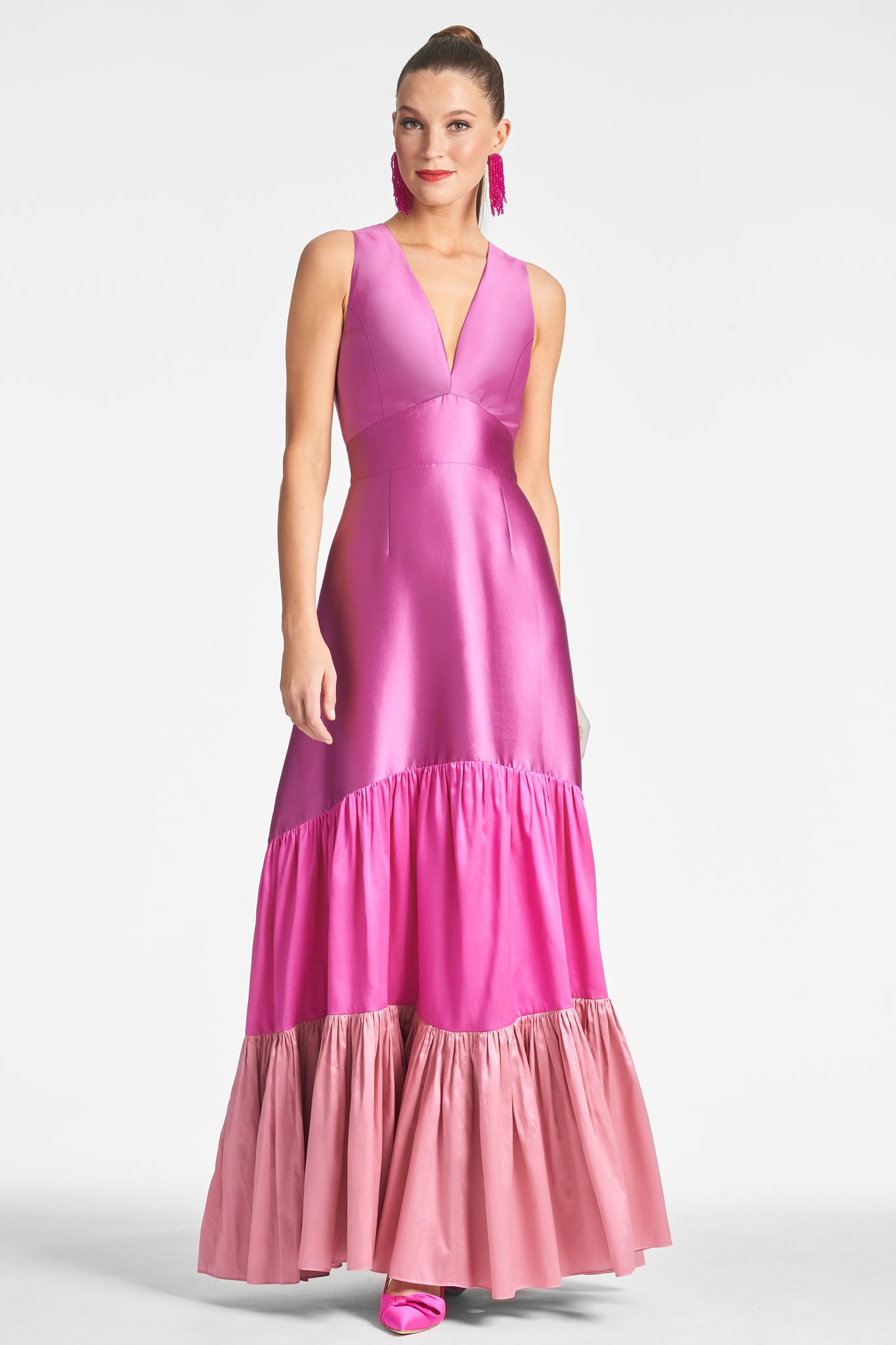 Rori Gown - Fuchsia/Multi