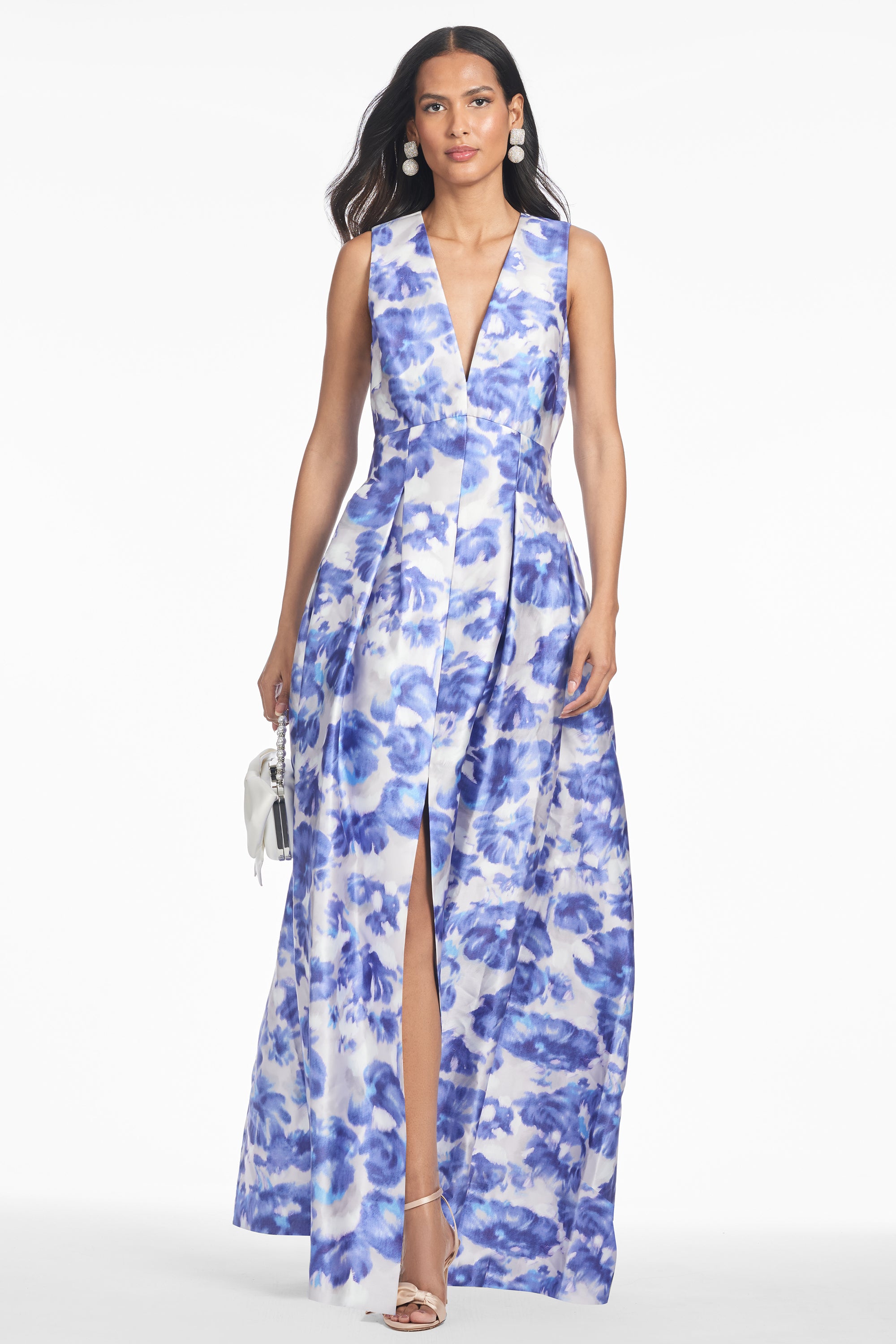 Brooke Gown - Azure Watercolor Floral