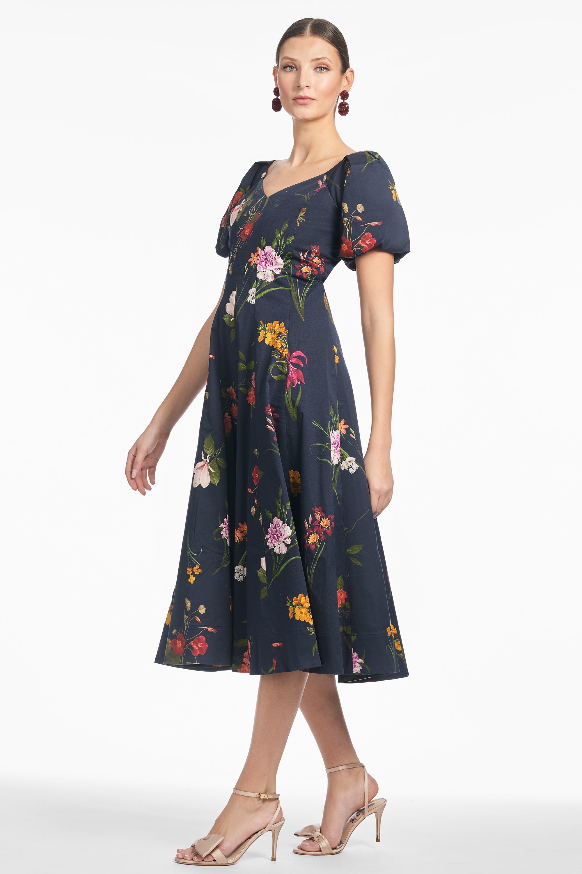 MAGNOLIA DRESS - DARK MIDNIGHT BOUQUET