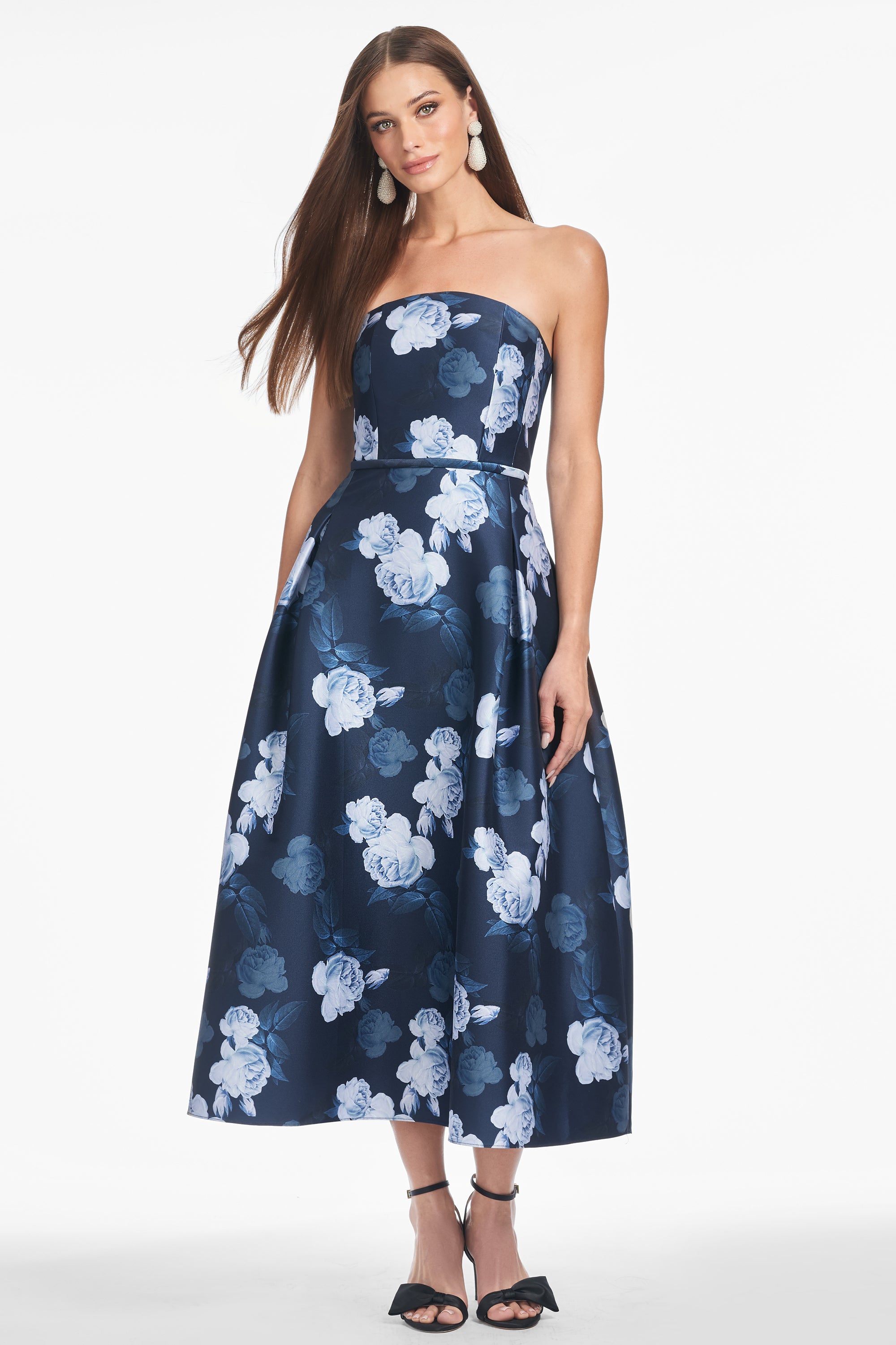 SHAY DRESS - MIDNIGHT GLACIAL ROSE