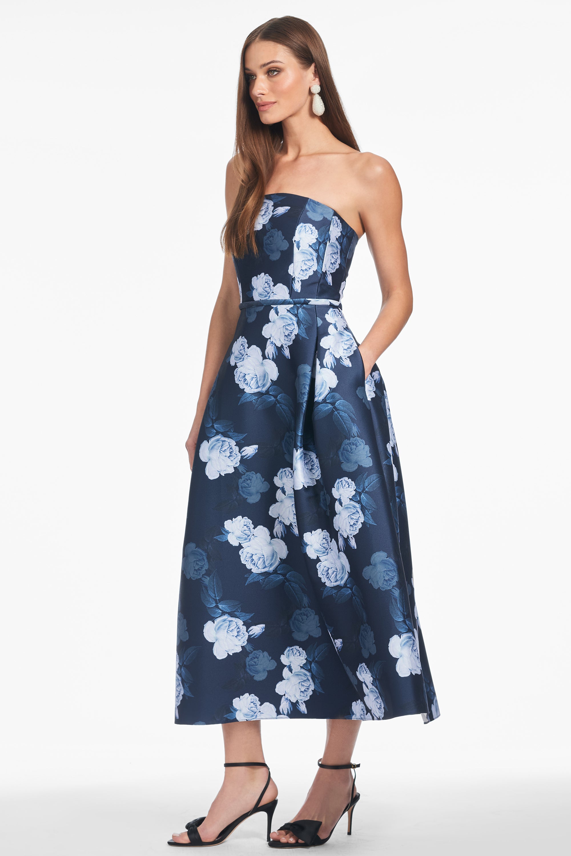 SHAY DRESS - MIDNIGHT GLACIAL ROSE