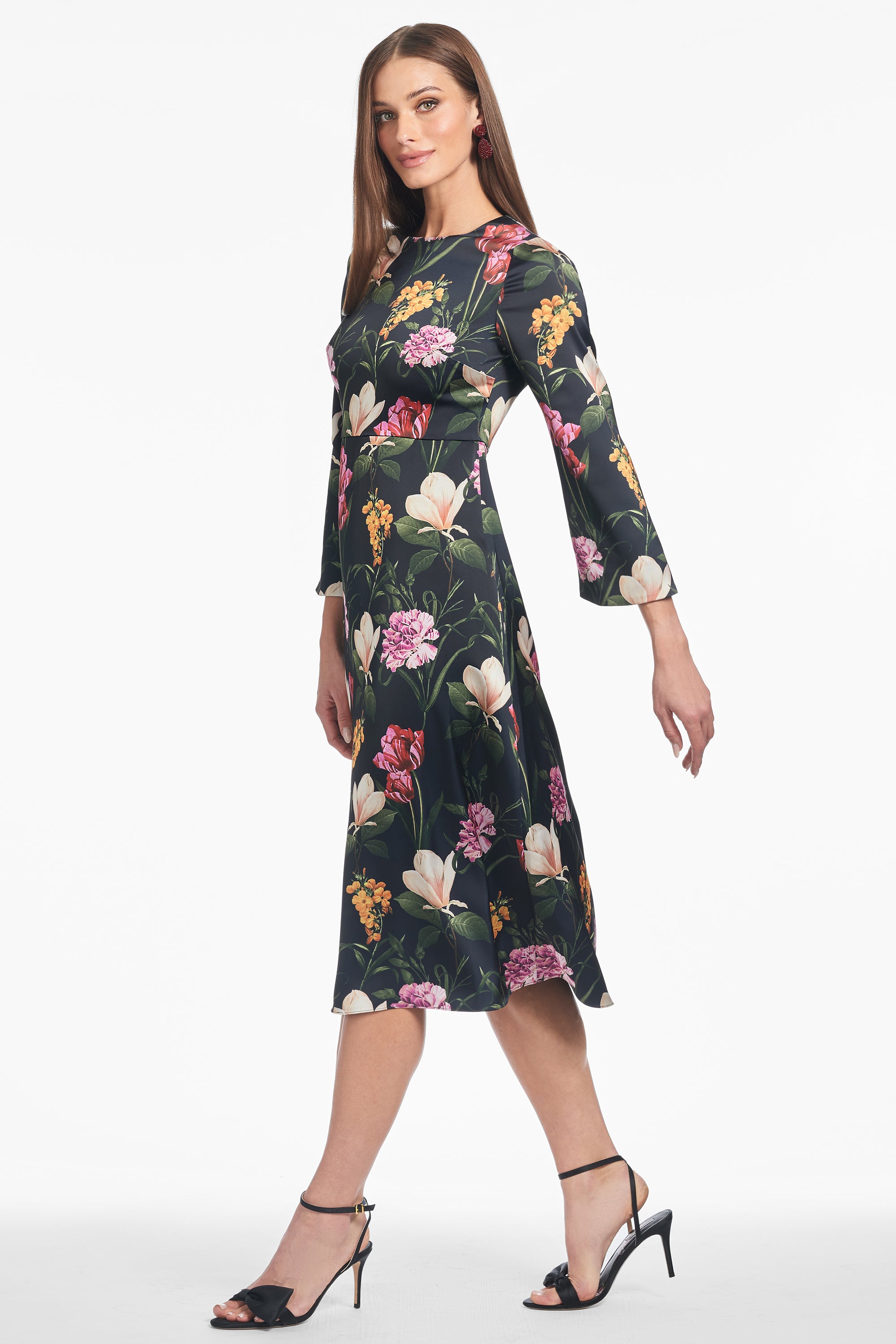 ALEXA DRESS - DARK MIDNIGHT GARDEN