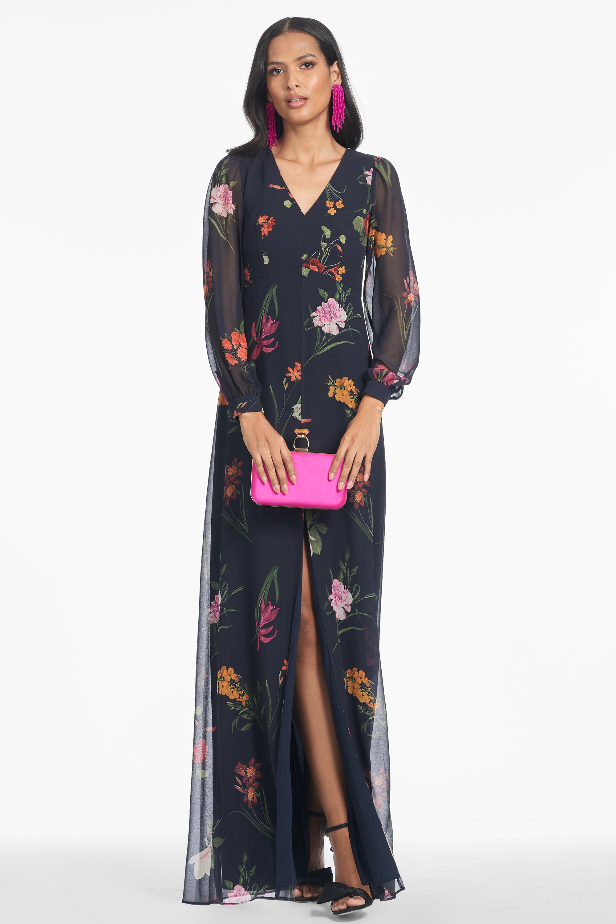 PENNY MAXI DRESS - DARK MIDNIGHT BOUQUET