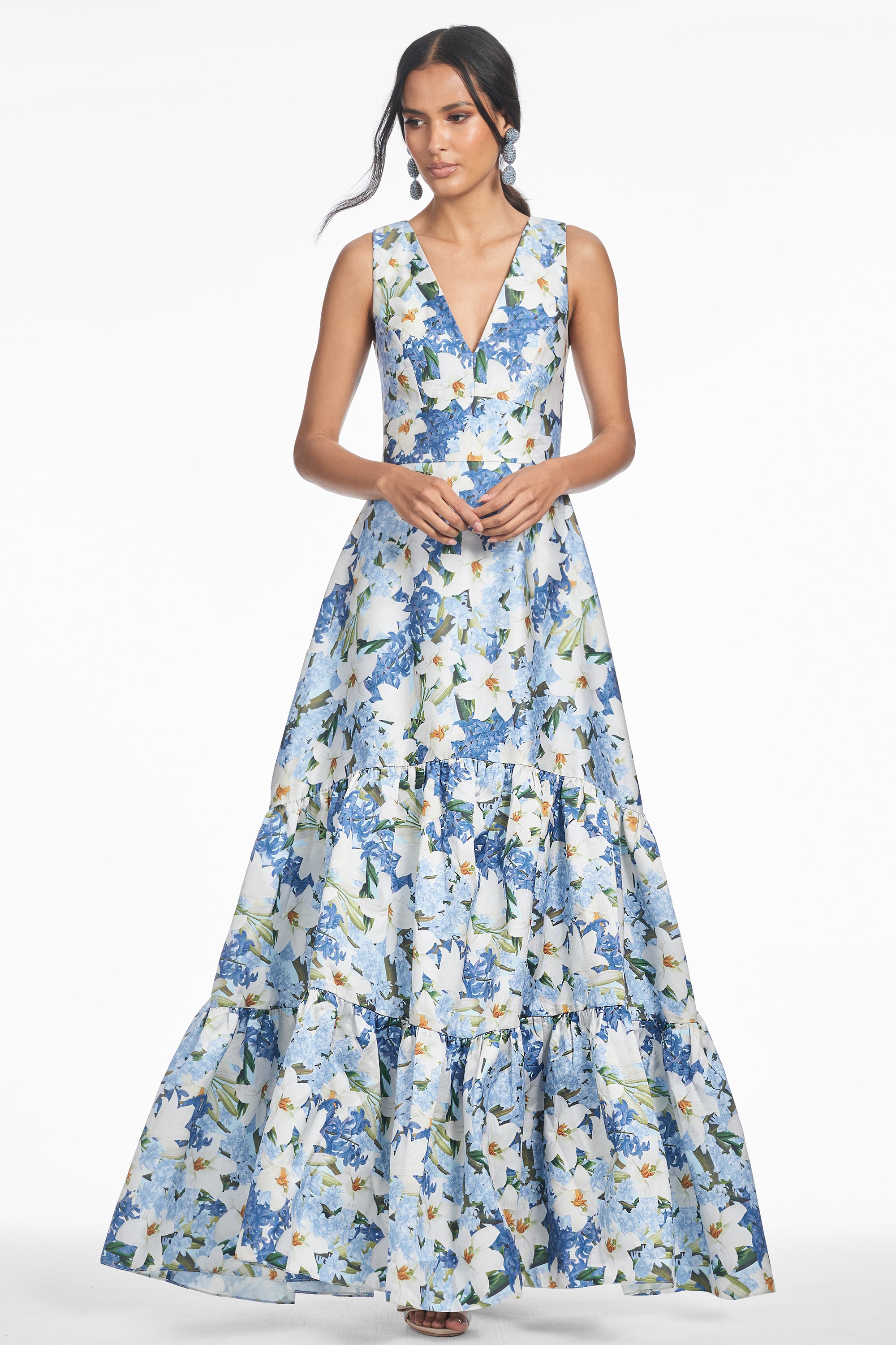 RORI GOWN - SKY BLUE STAR LILLIES