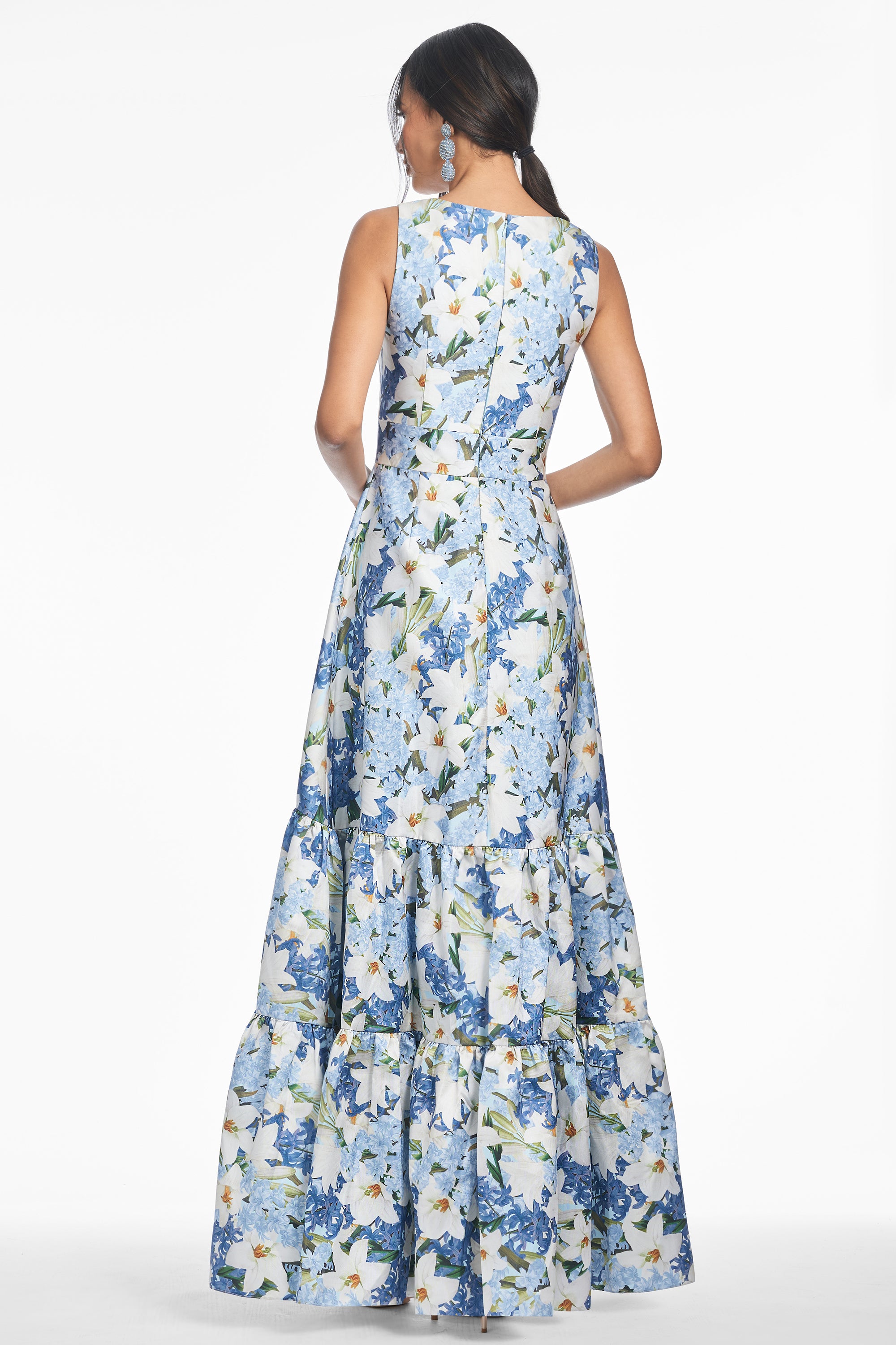 RORI GOWN - SKY BLUE STAR LILLIES