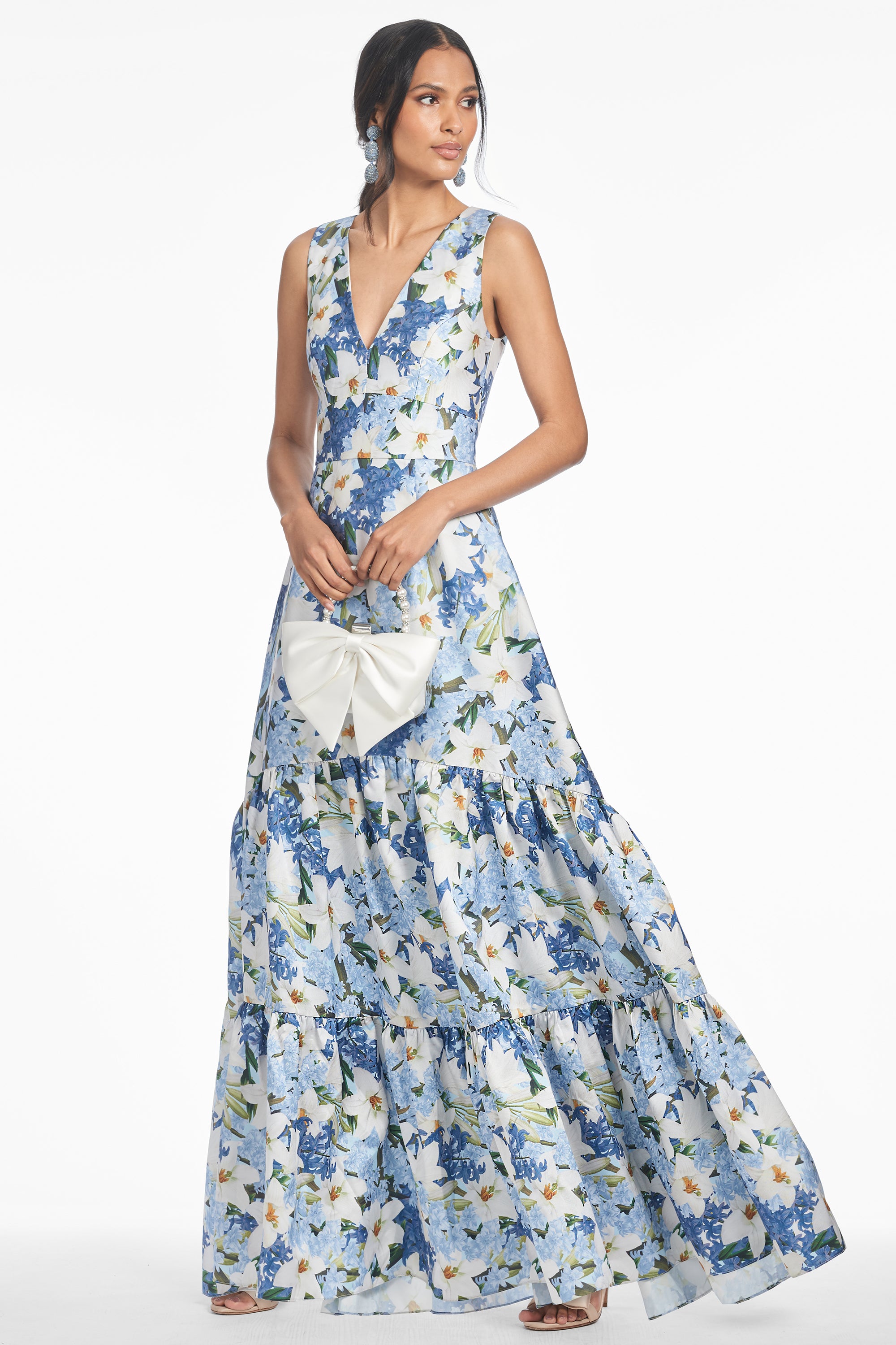 RORI GOWN - SKY BLUE STAR LILLIES