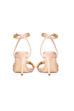 Chelsea Embellished Obi-Bow Open Toe - Champagne